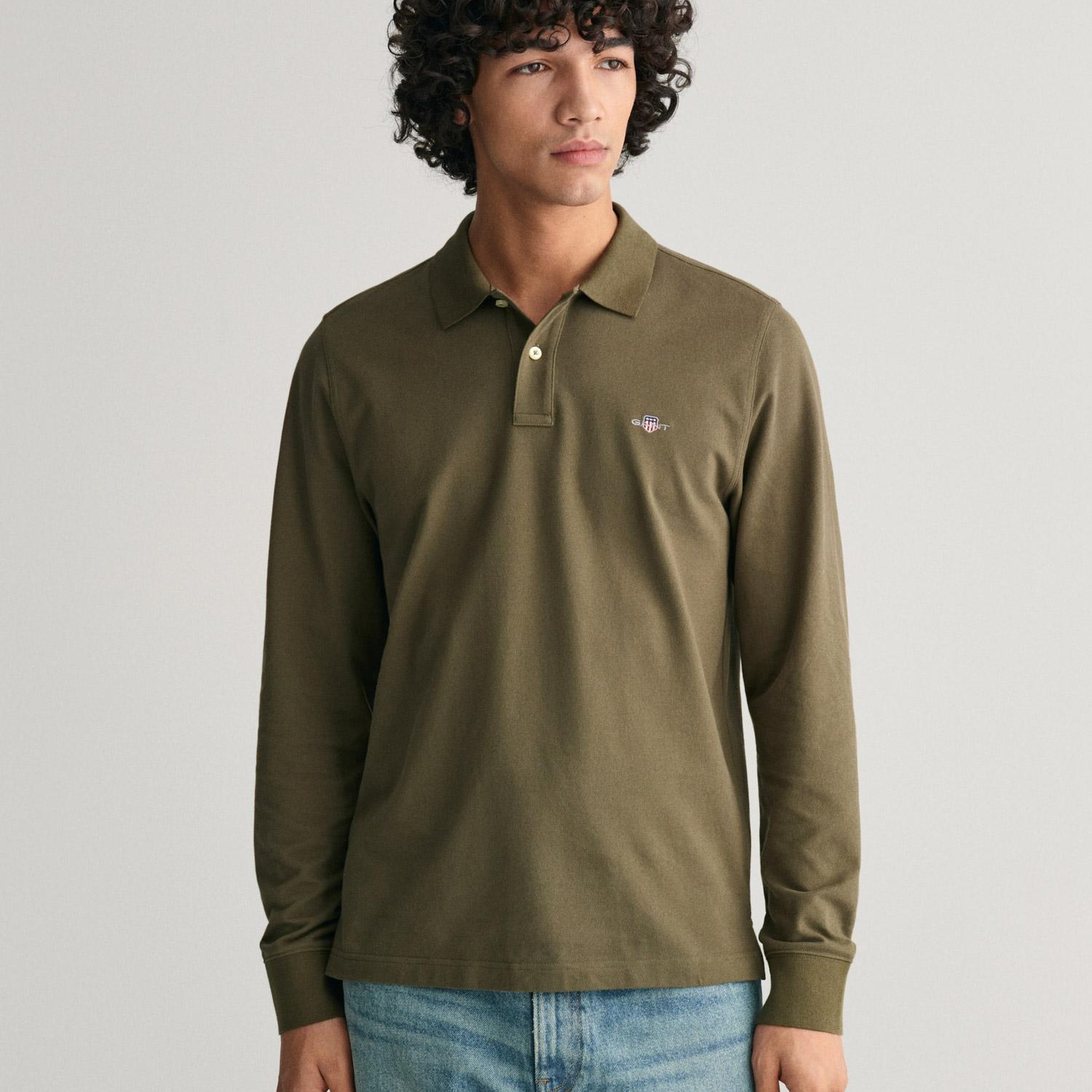 GANT Erkek Yeşil Regular Fit Polo