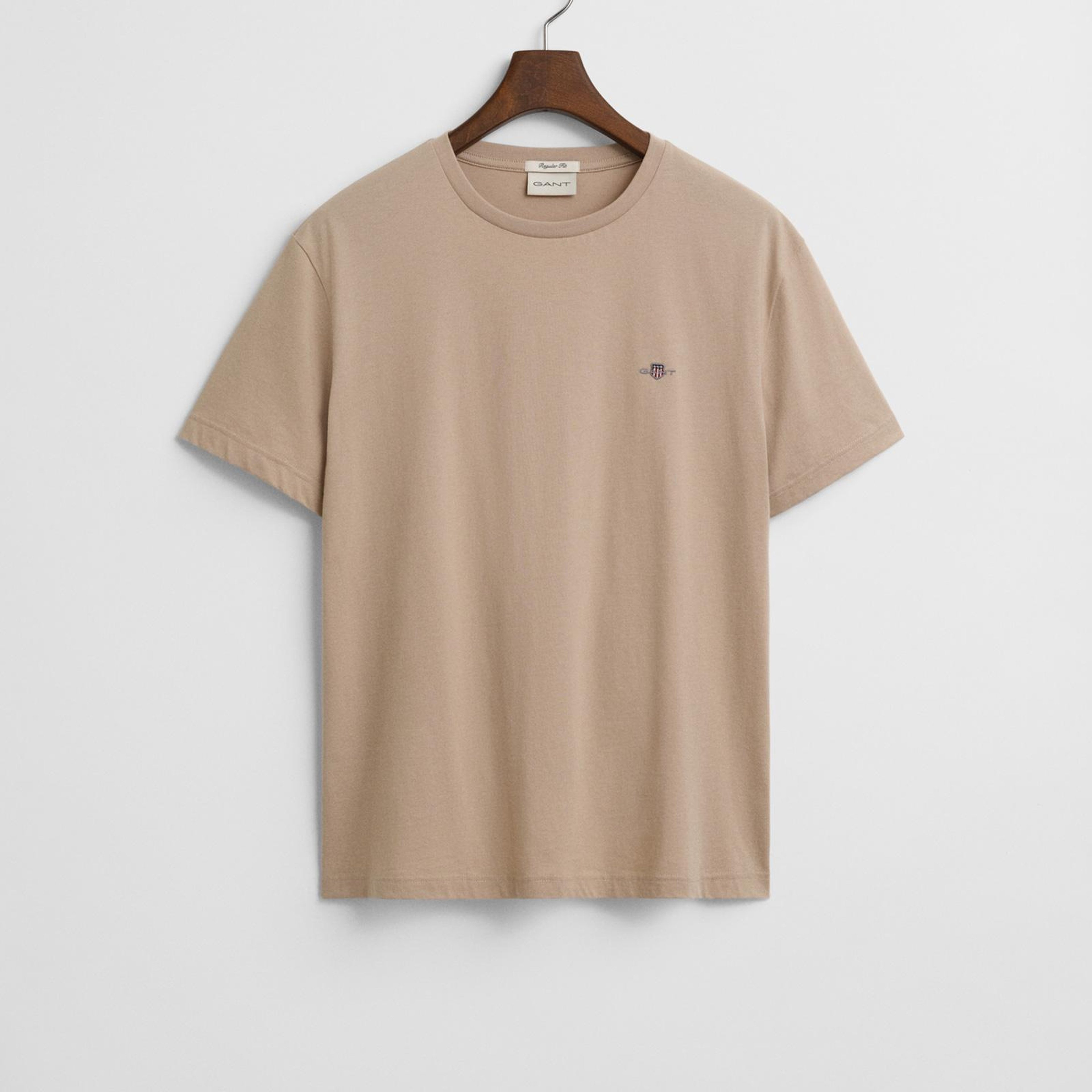 GANT Erkek Bej Regular Fit Bisiklet Yaka T-Shirt