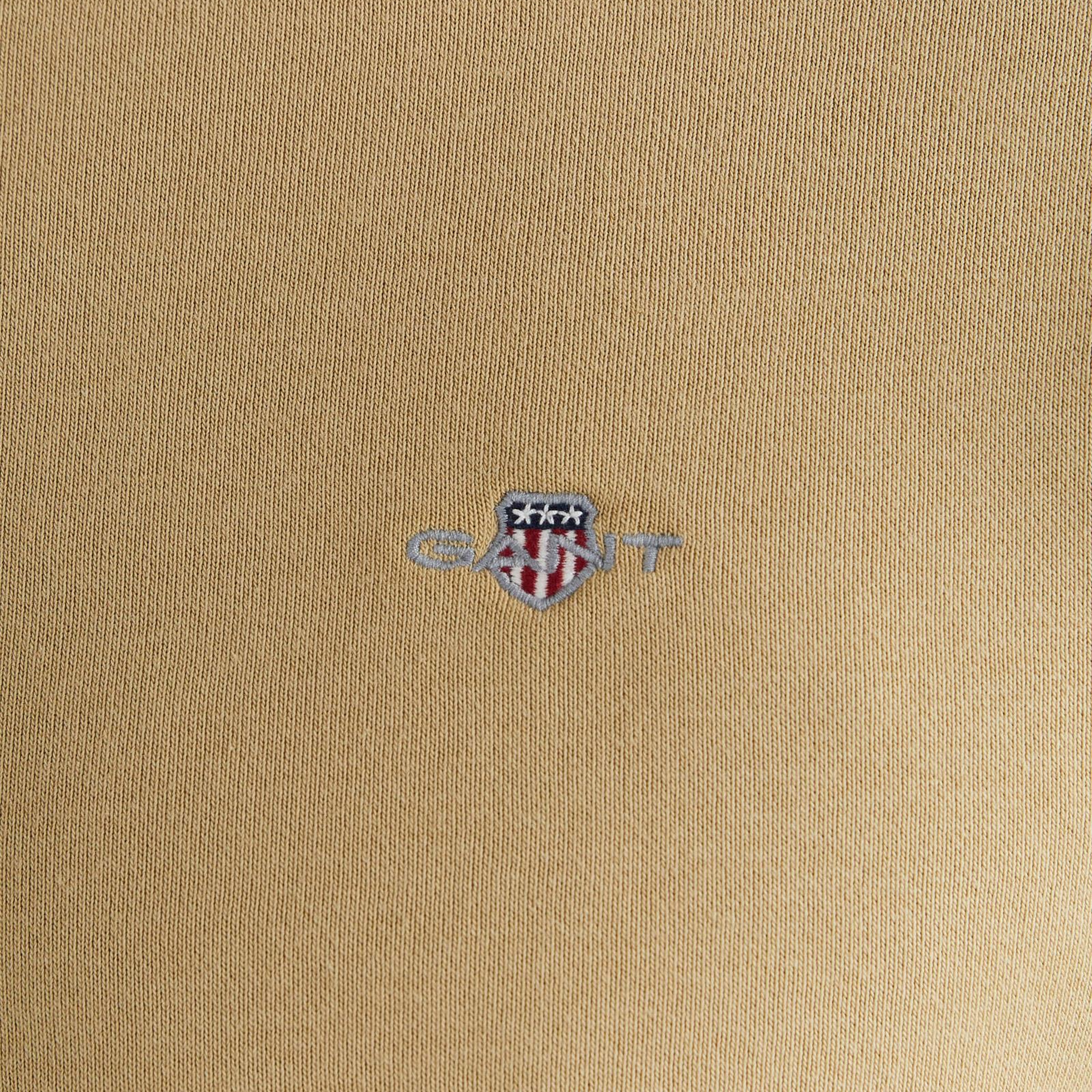 GANT Erkek Bej Regular Fit Bisiklet Yaka Sweatshirt