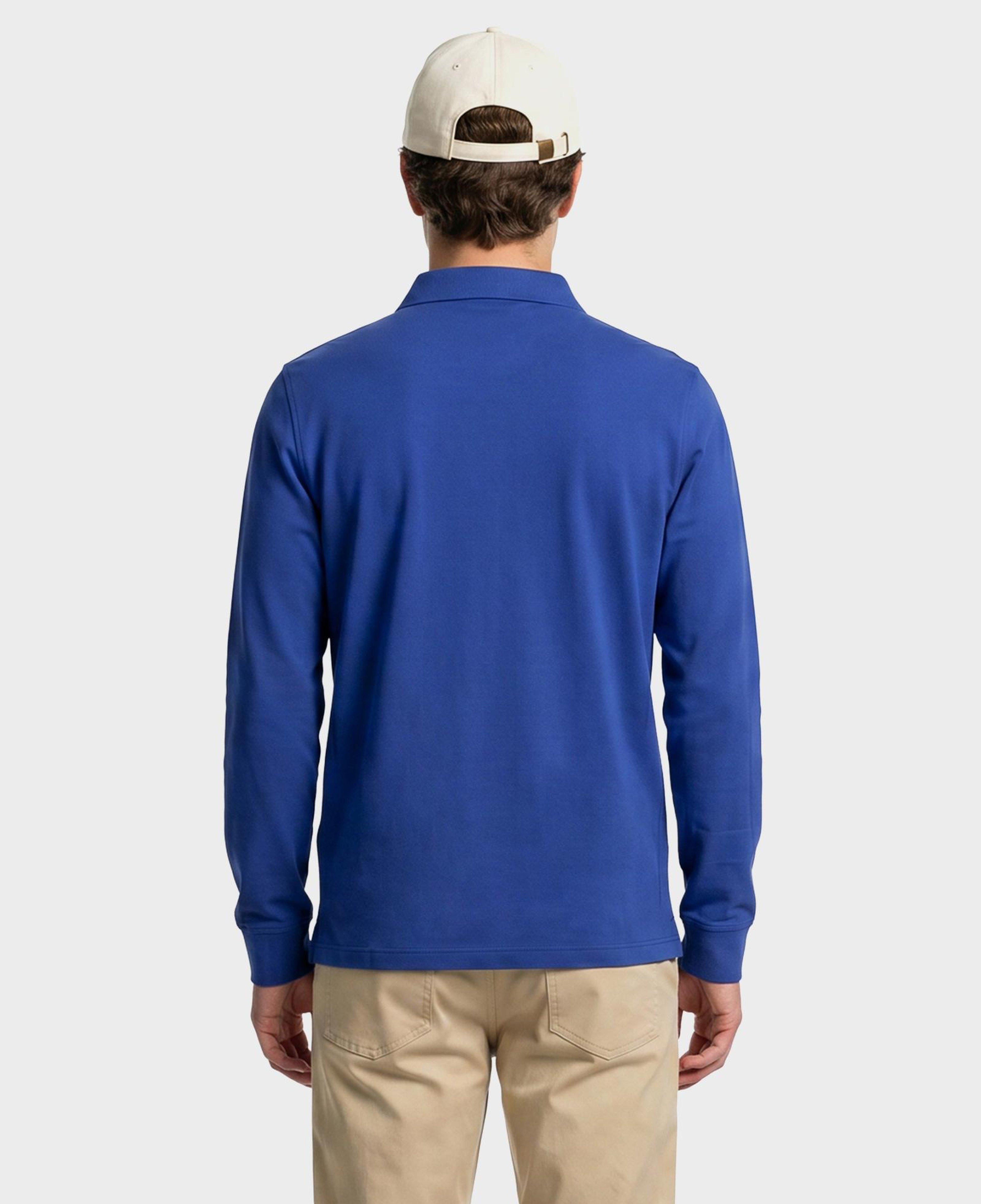 GANT Erkek Mavi Regular Fit Uzun Kollu Polo
