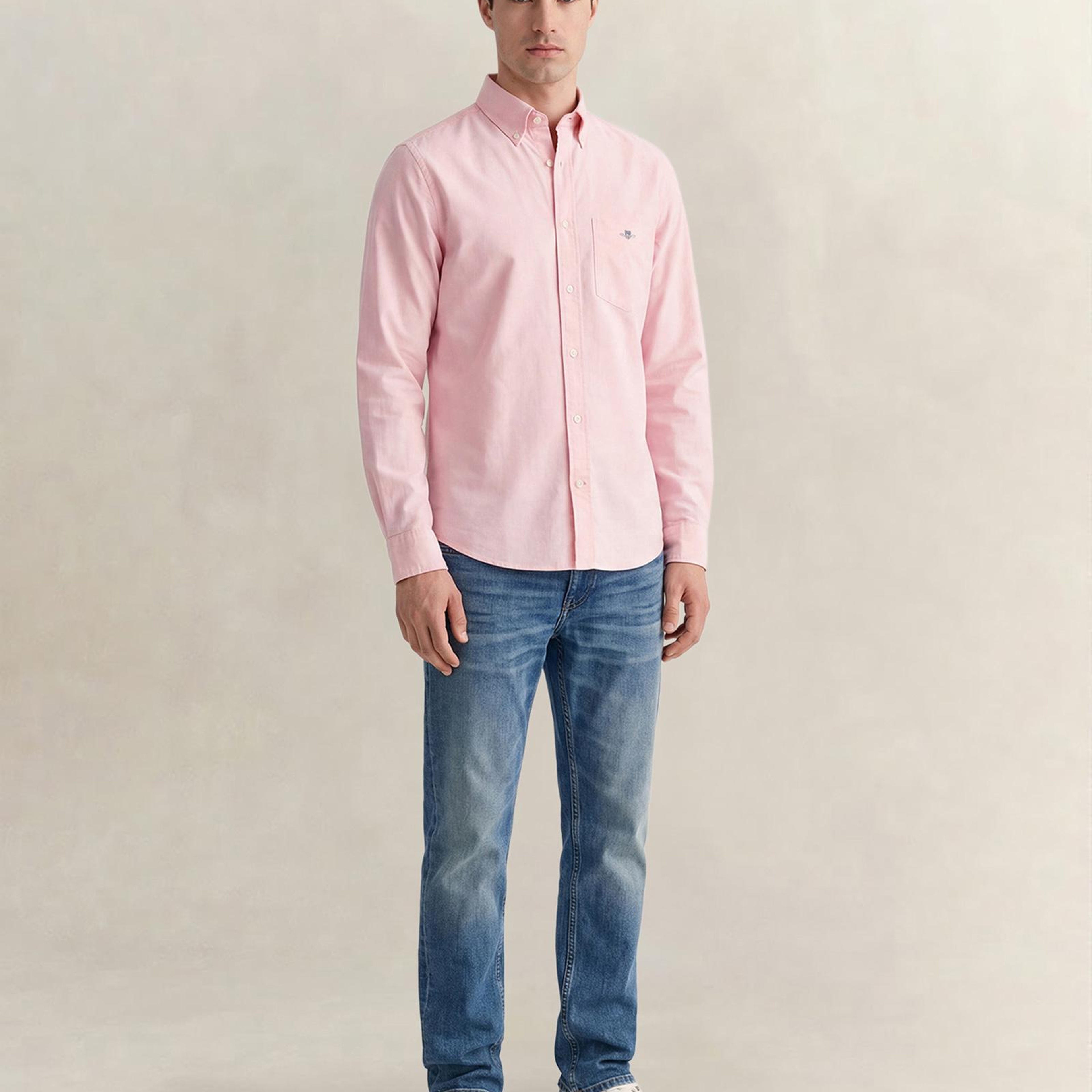 GANT Erkek Pembe Regular Fit Logolu Gömlek