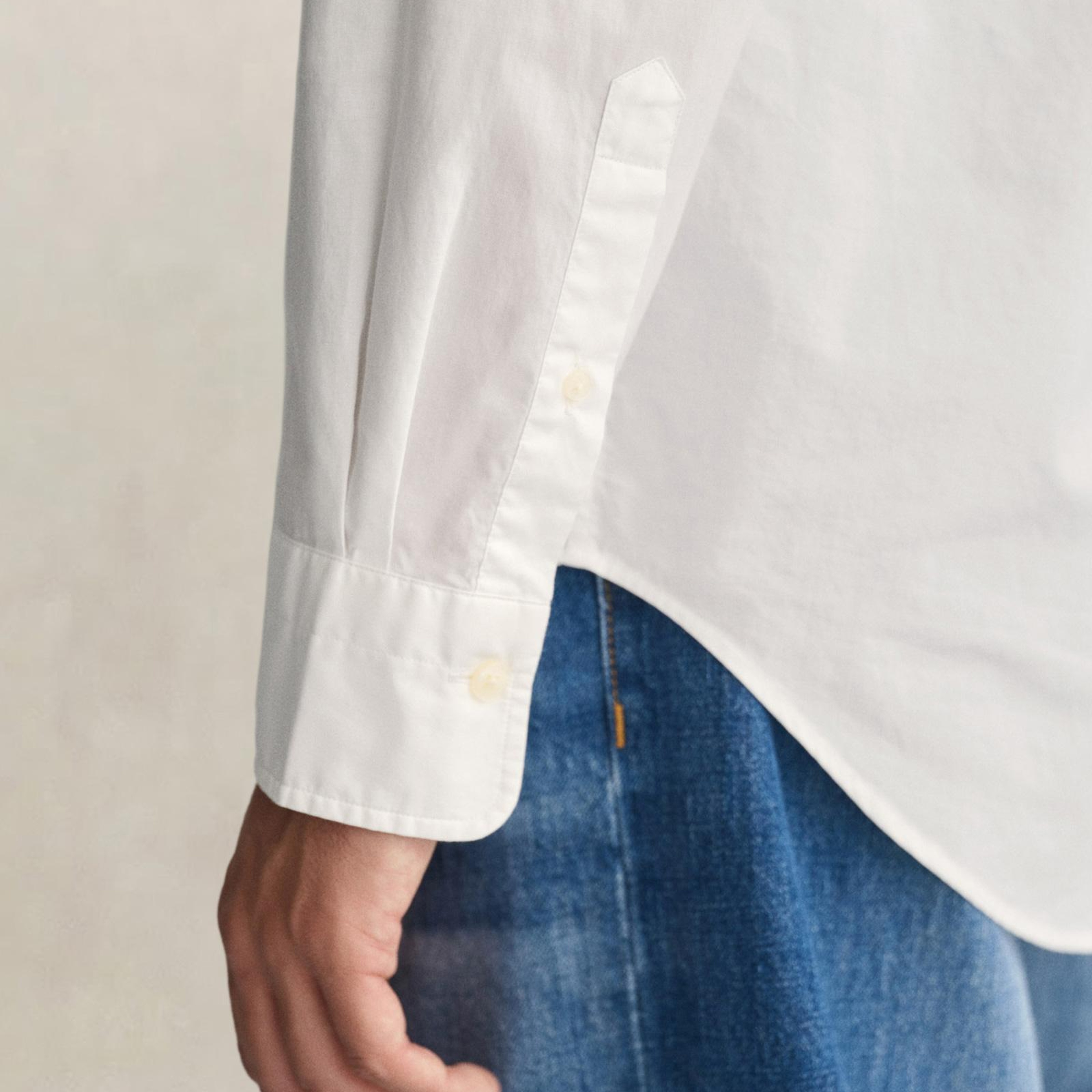 GANT Erkek Beyaz Regular Fit Logolu Gömlek