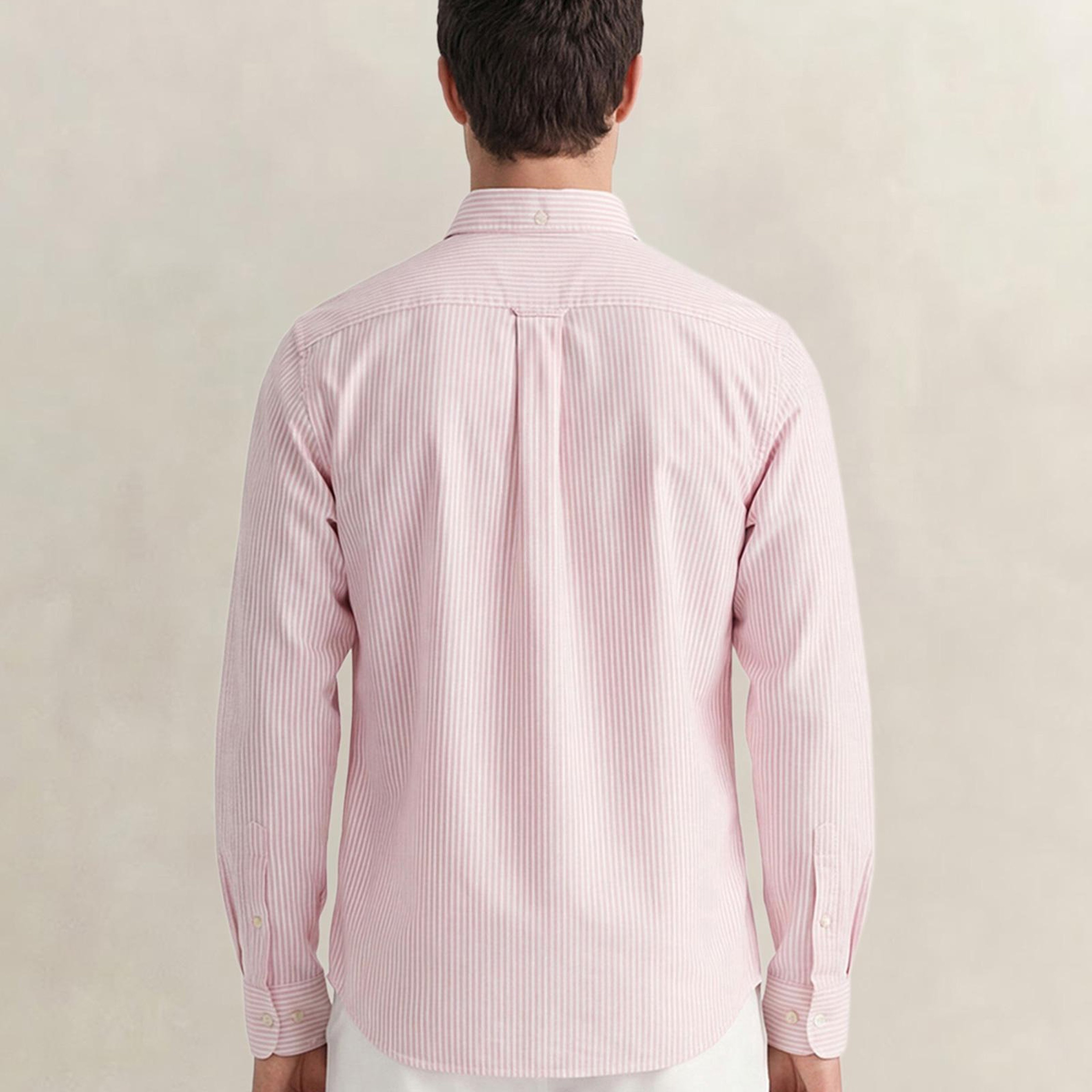 GANT Erkek Pembe Regular Fit Çizgili Logolu Gömlek