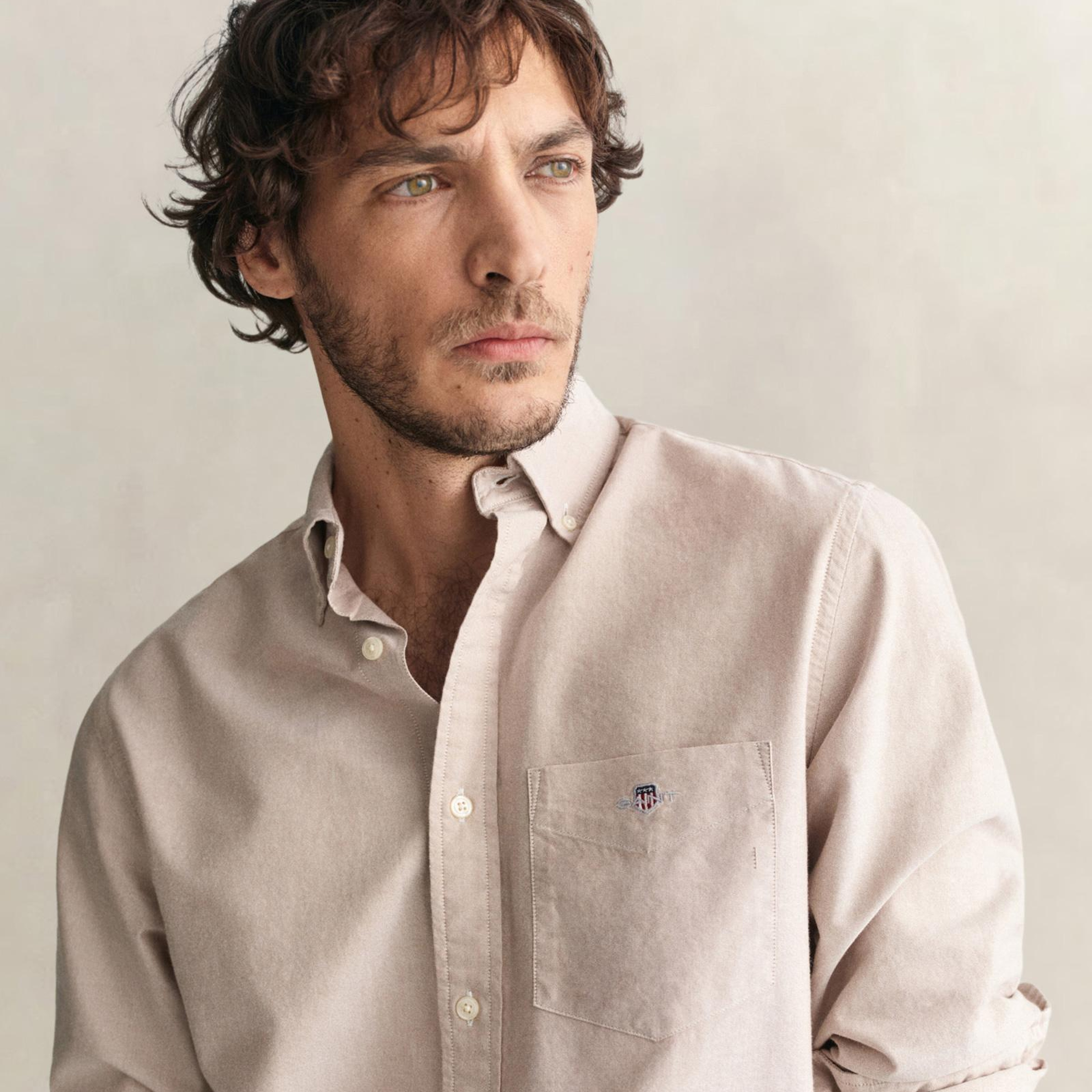 GANT Erkek Kahverengi Regular Fit Düğmeli Yaka Oxford Gömlek