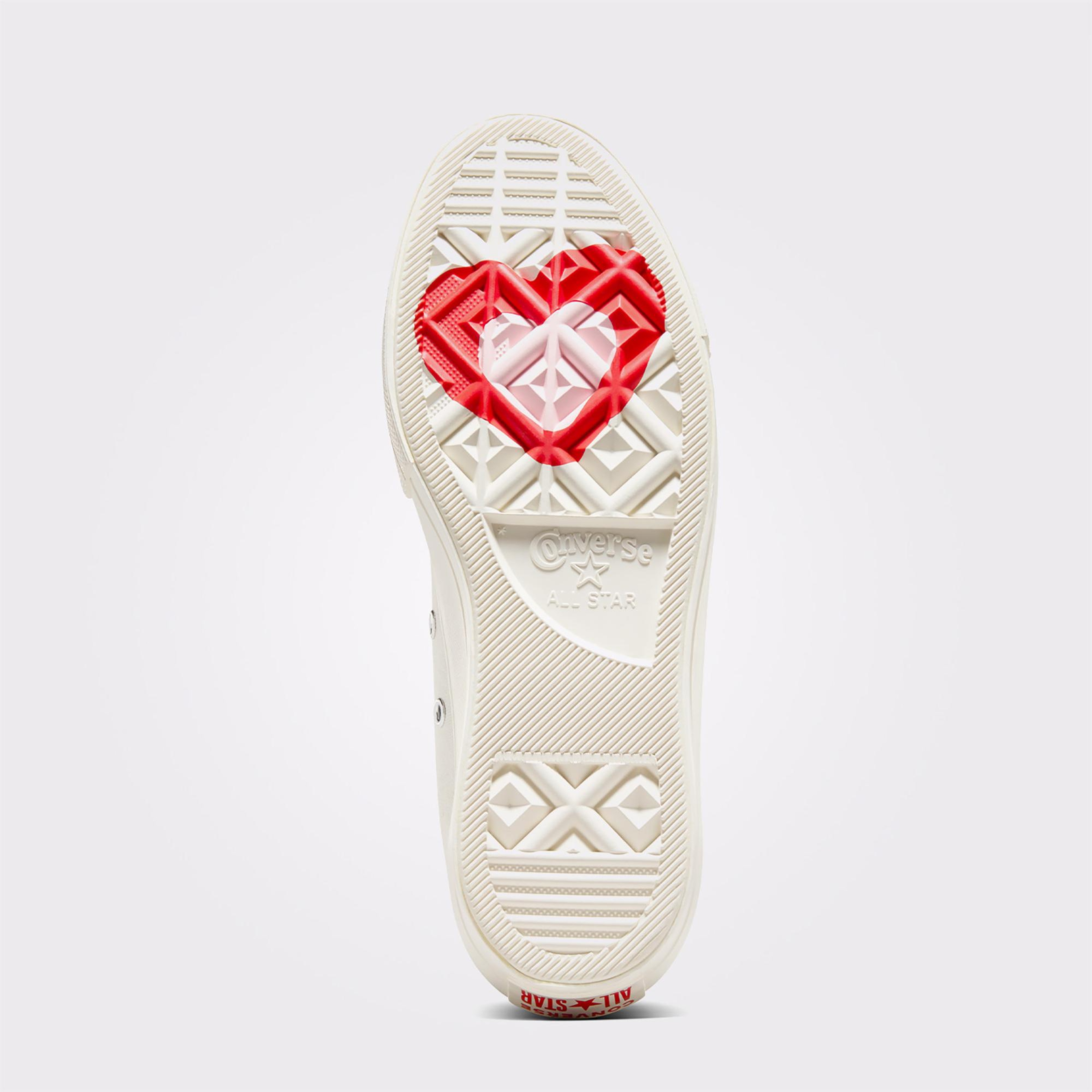 Converse Chuck Taylor All Star Lift Platform Y2K Heart Unisex Krem Sneaker