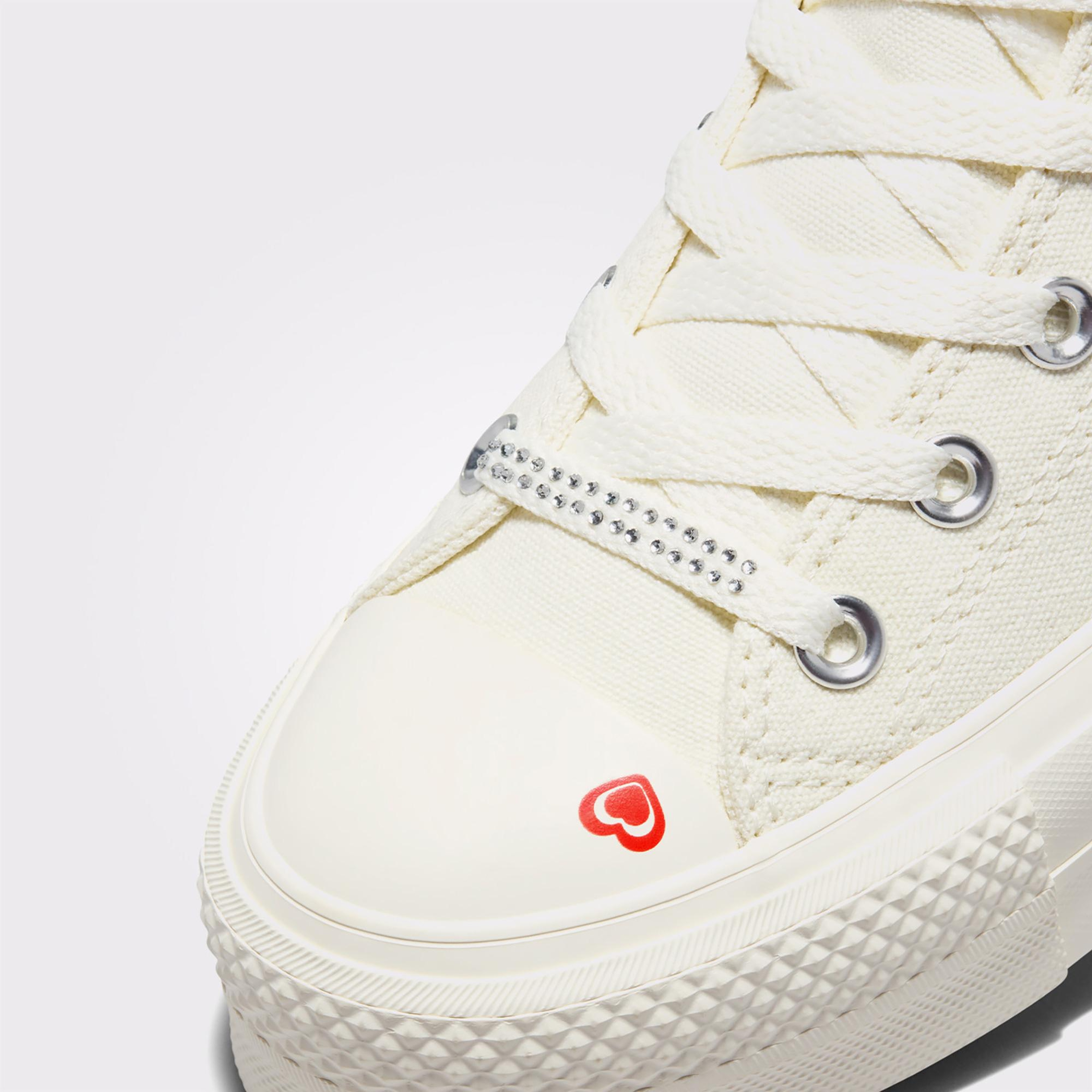Converse Chuck Taylor All Star Lift Platform Y2K Heart Unisex Krem Sneaker