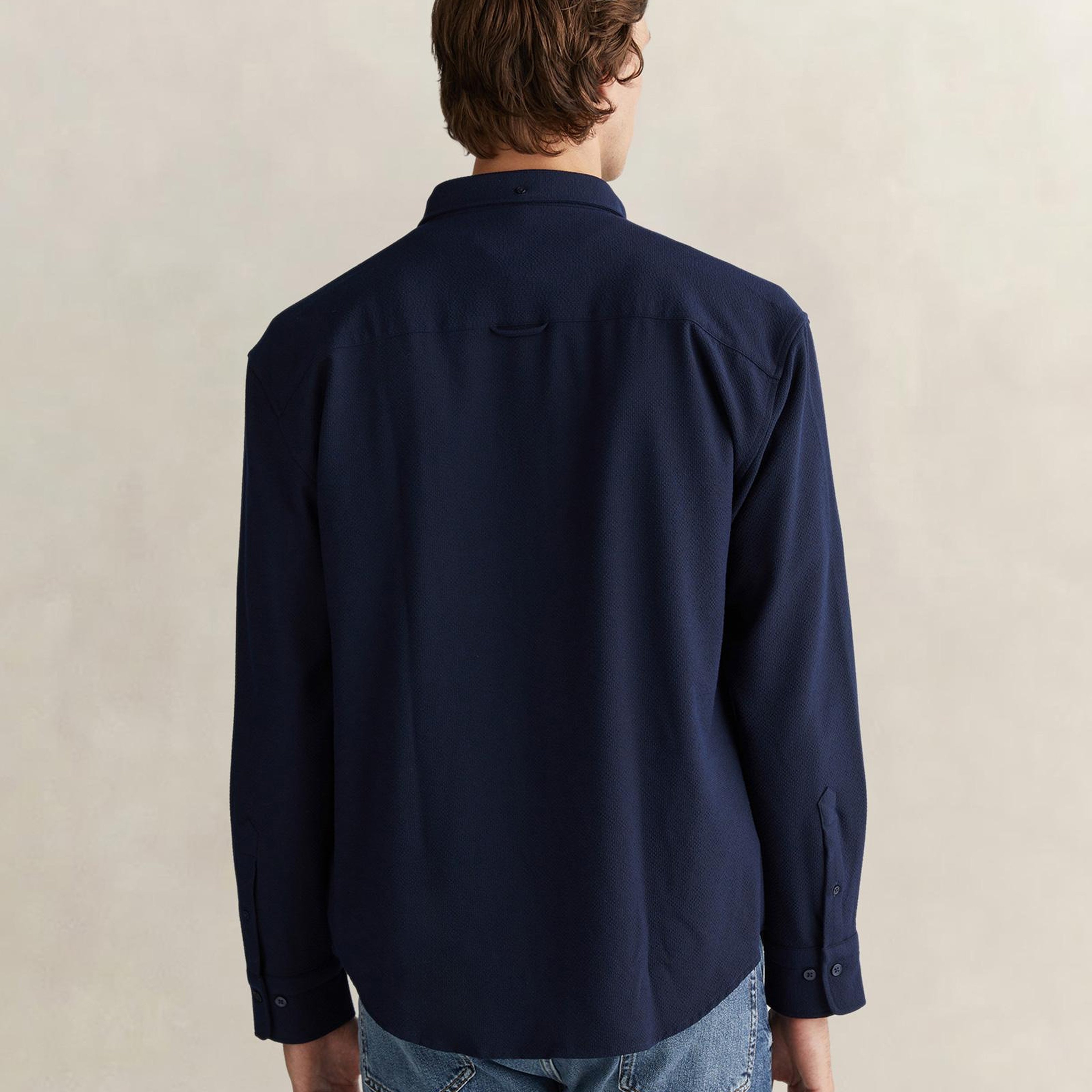 GANT Erkek Lacivert Relaxed Fit Gömlek