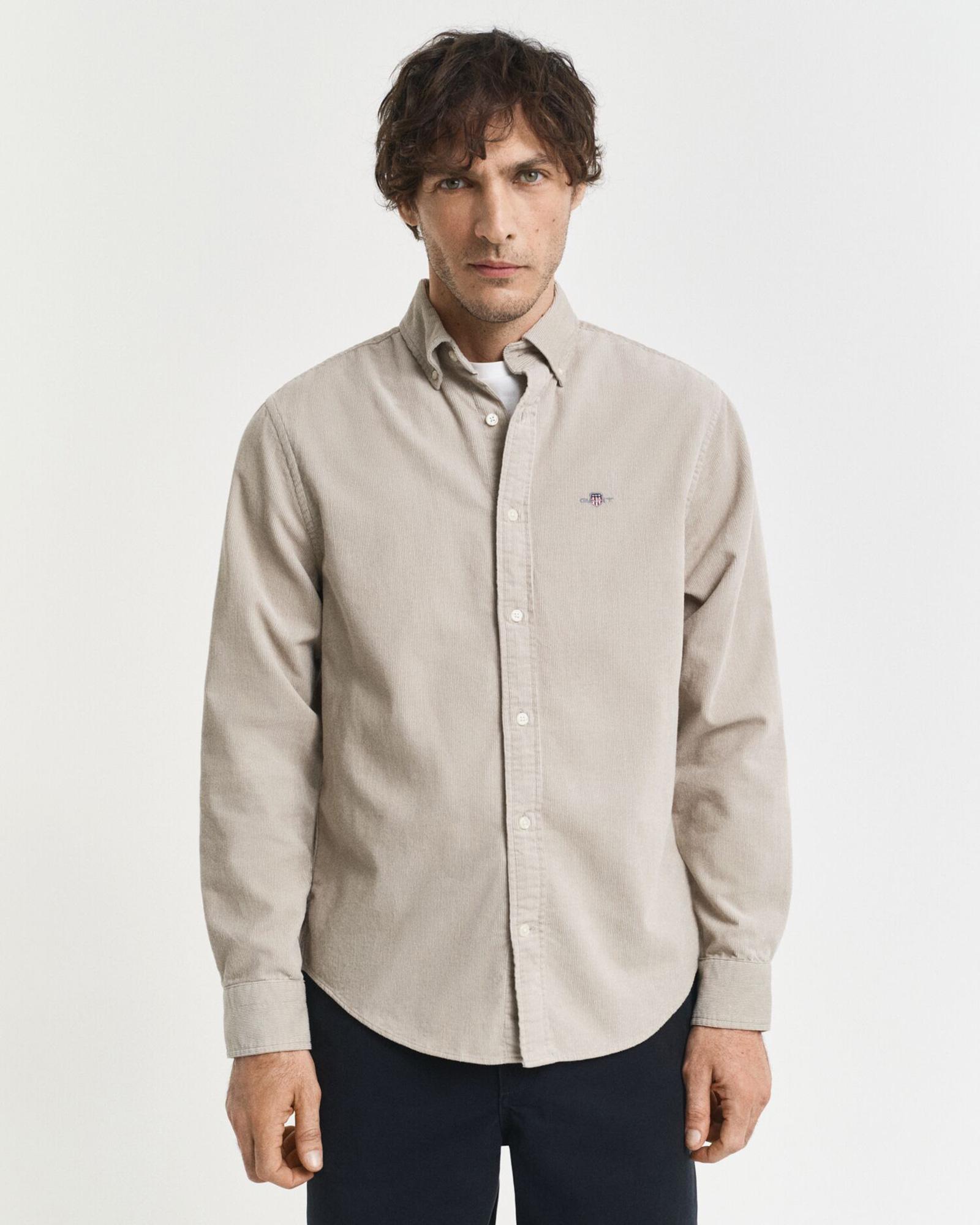 GANT Erkek Bej Regular Fit Düğmeli Gömlek