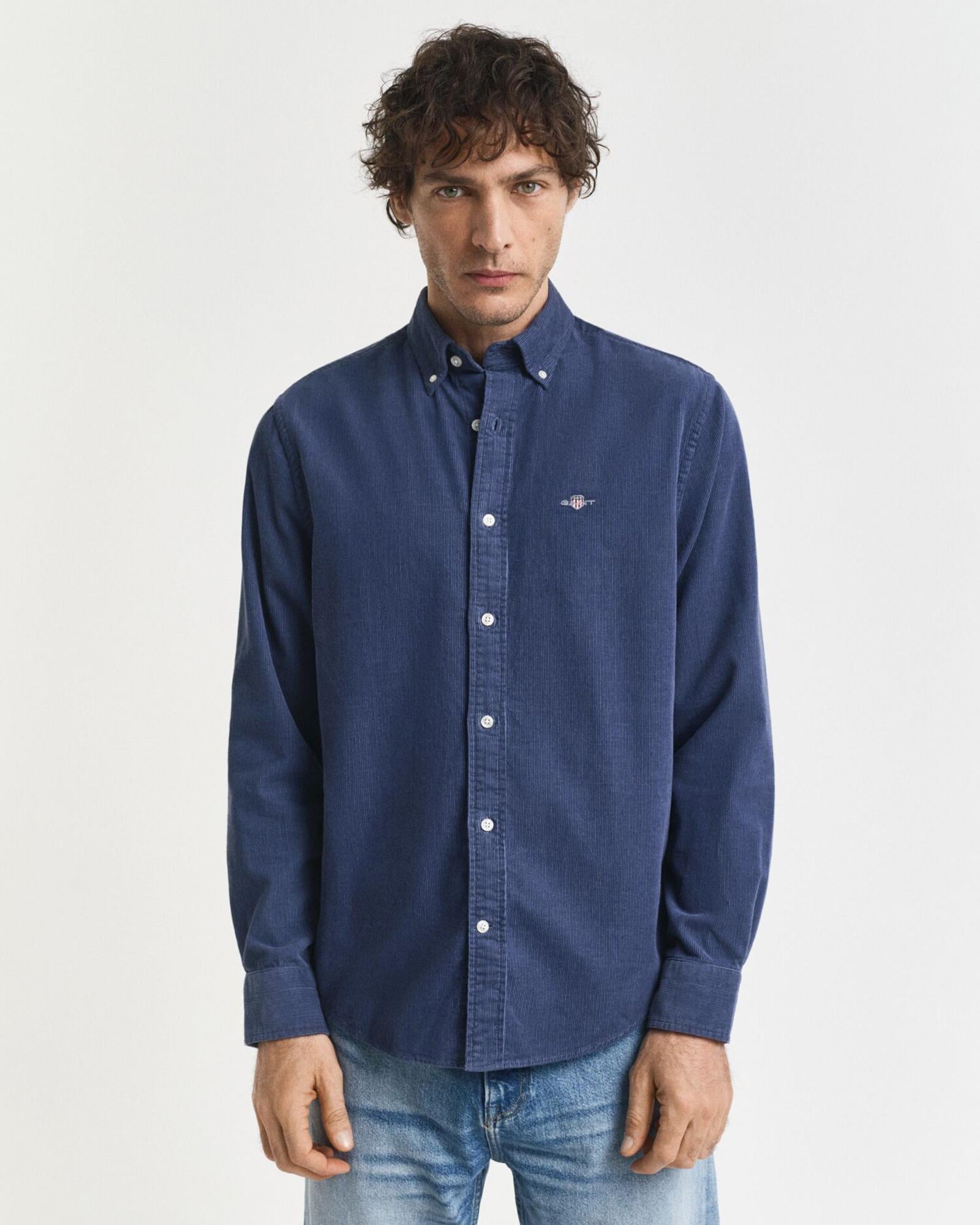 GANT Erkek Mavi Regular Fit Düğmeli Gömlek