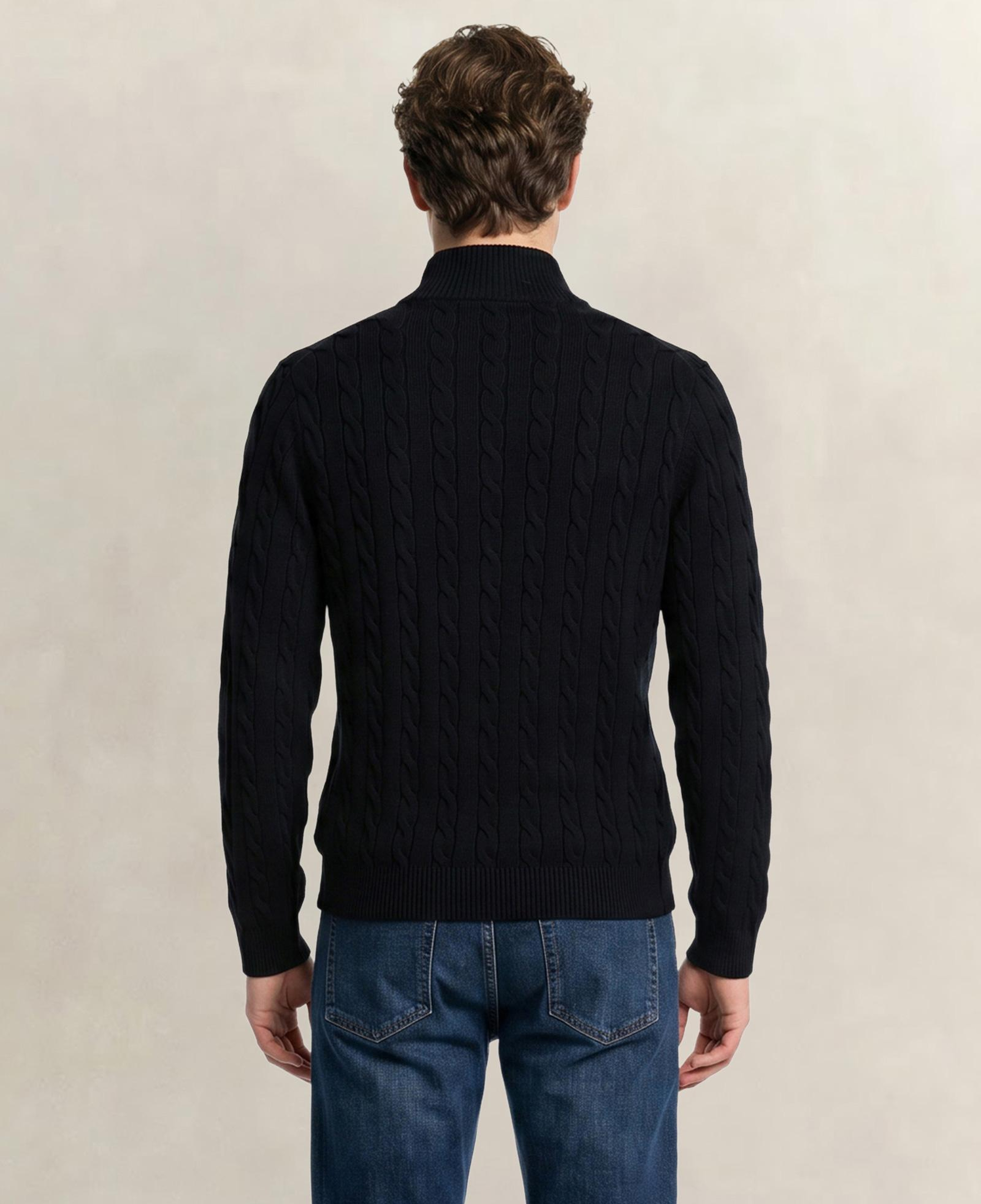 GANT Erkek Siyah Regular Fit Örgü Kazak