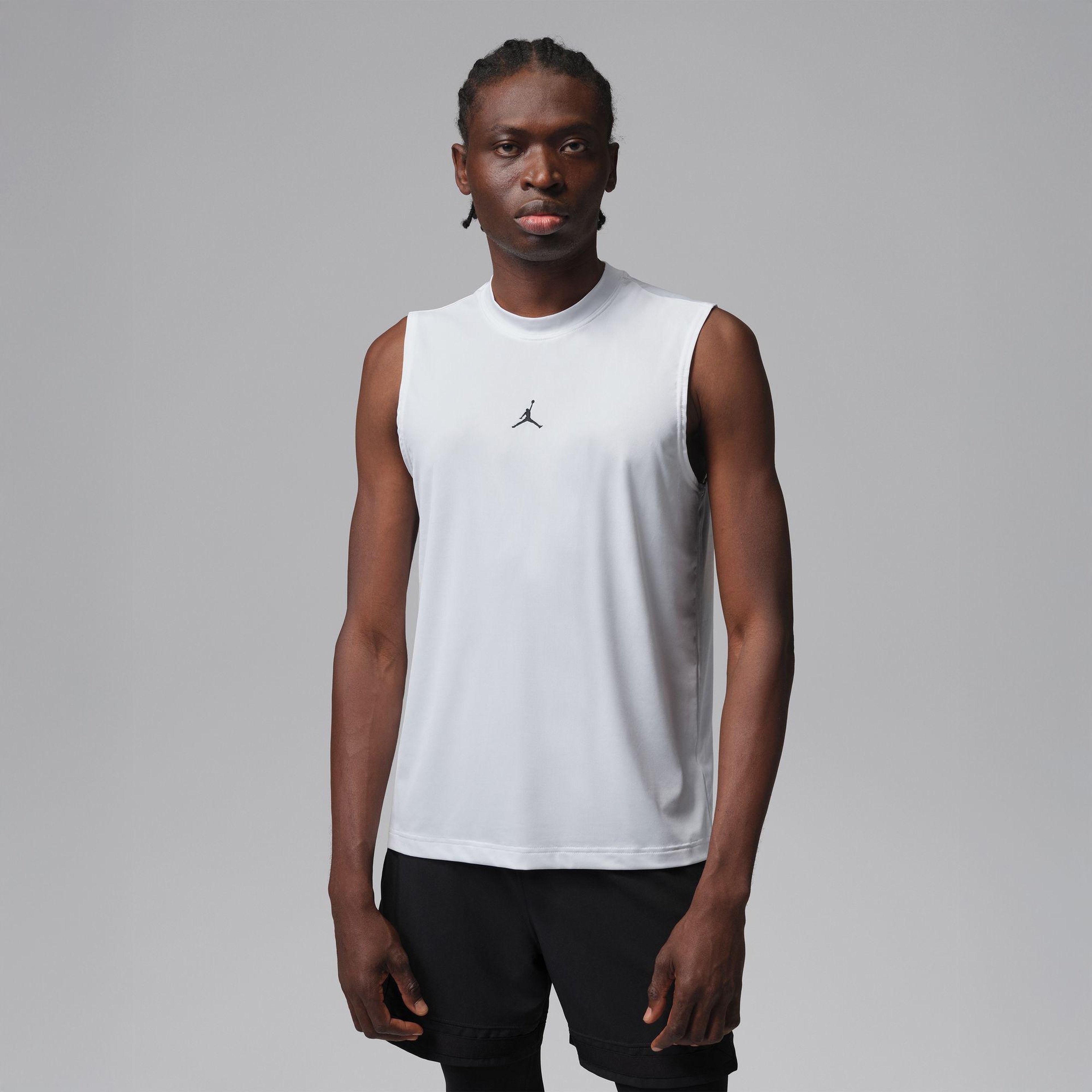 Jordan Dri-Fit Sport Essentials Erkek Beyaz Kolsuz T-Shirt