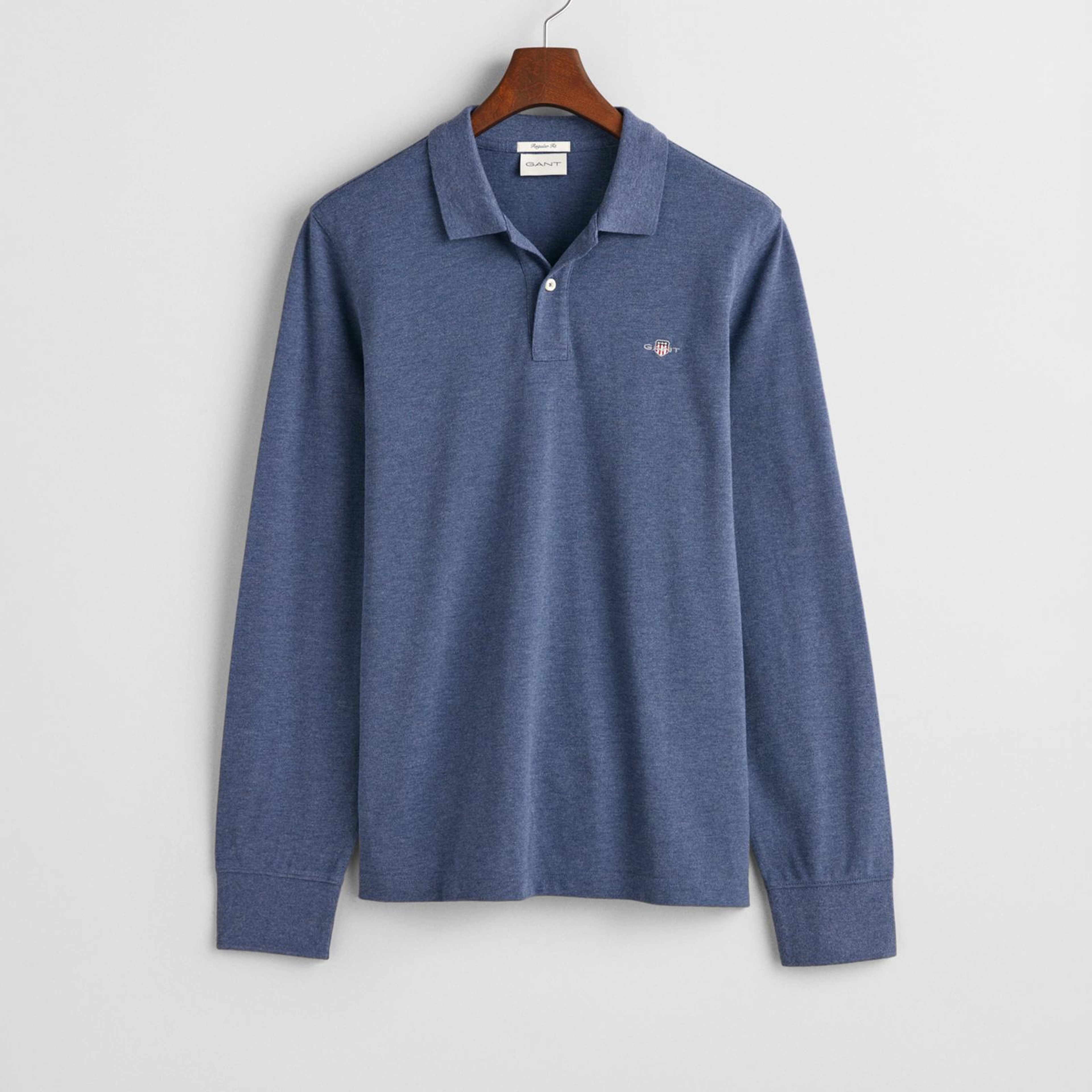 GANT Erkek Mavi Polo Yaka Triko