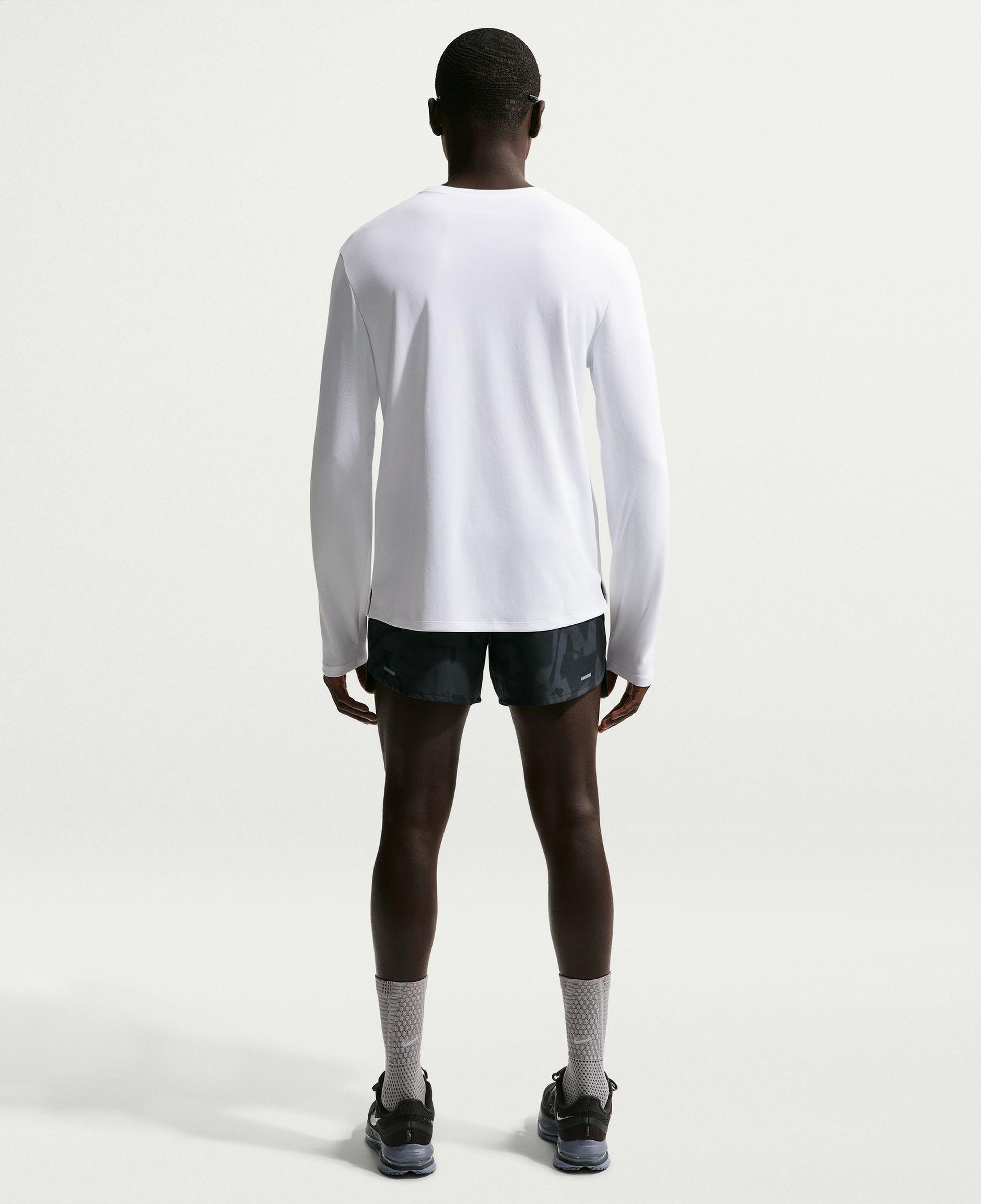 Nike Dri-Fit Miler Erkek Beyaz Uzun Kollu T-Shirt