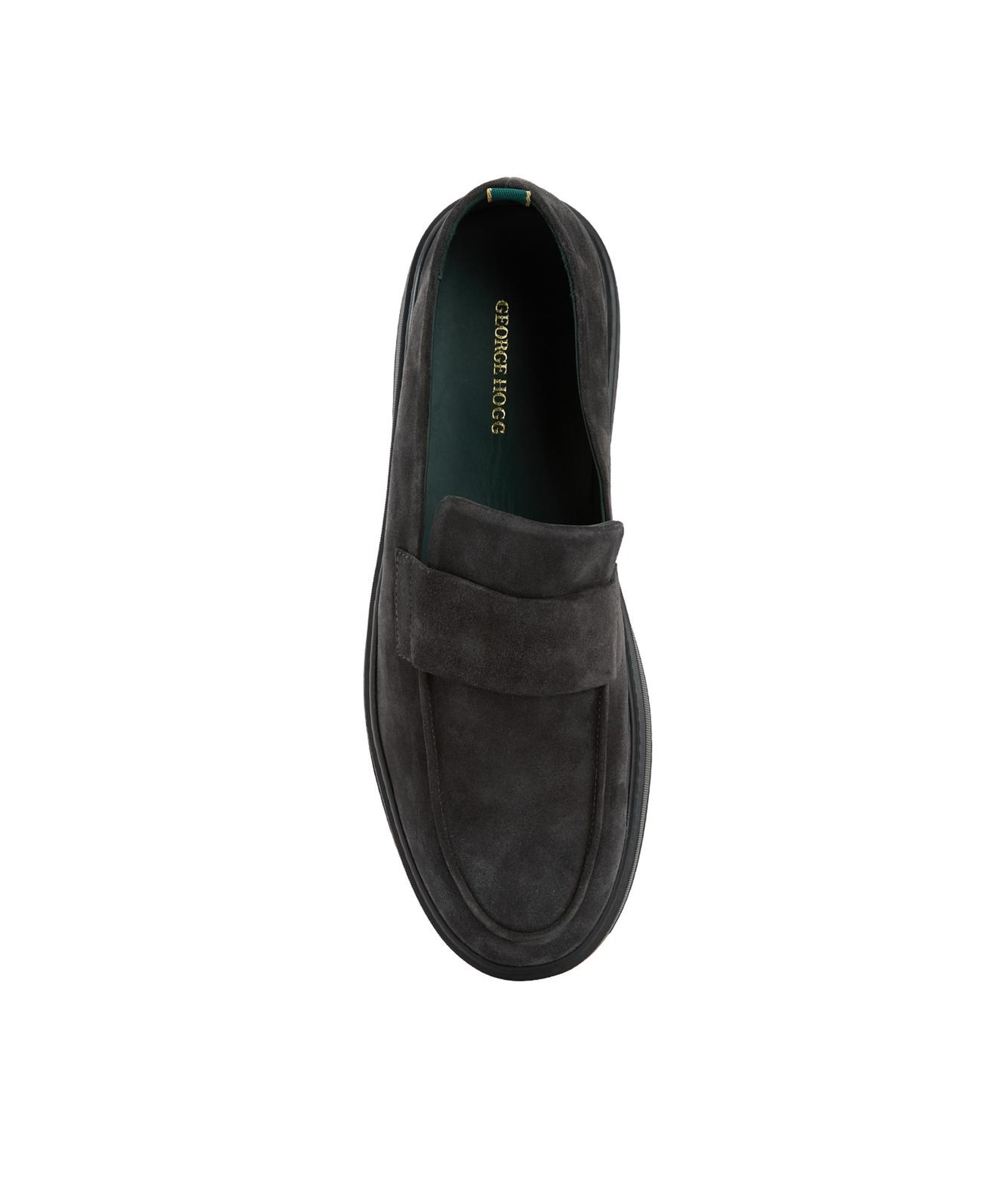 George Hogg Erkek Gri Süet Loafer
