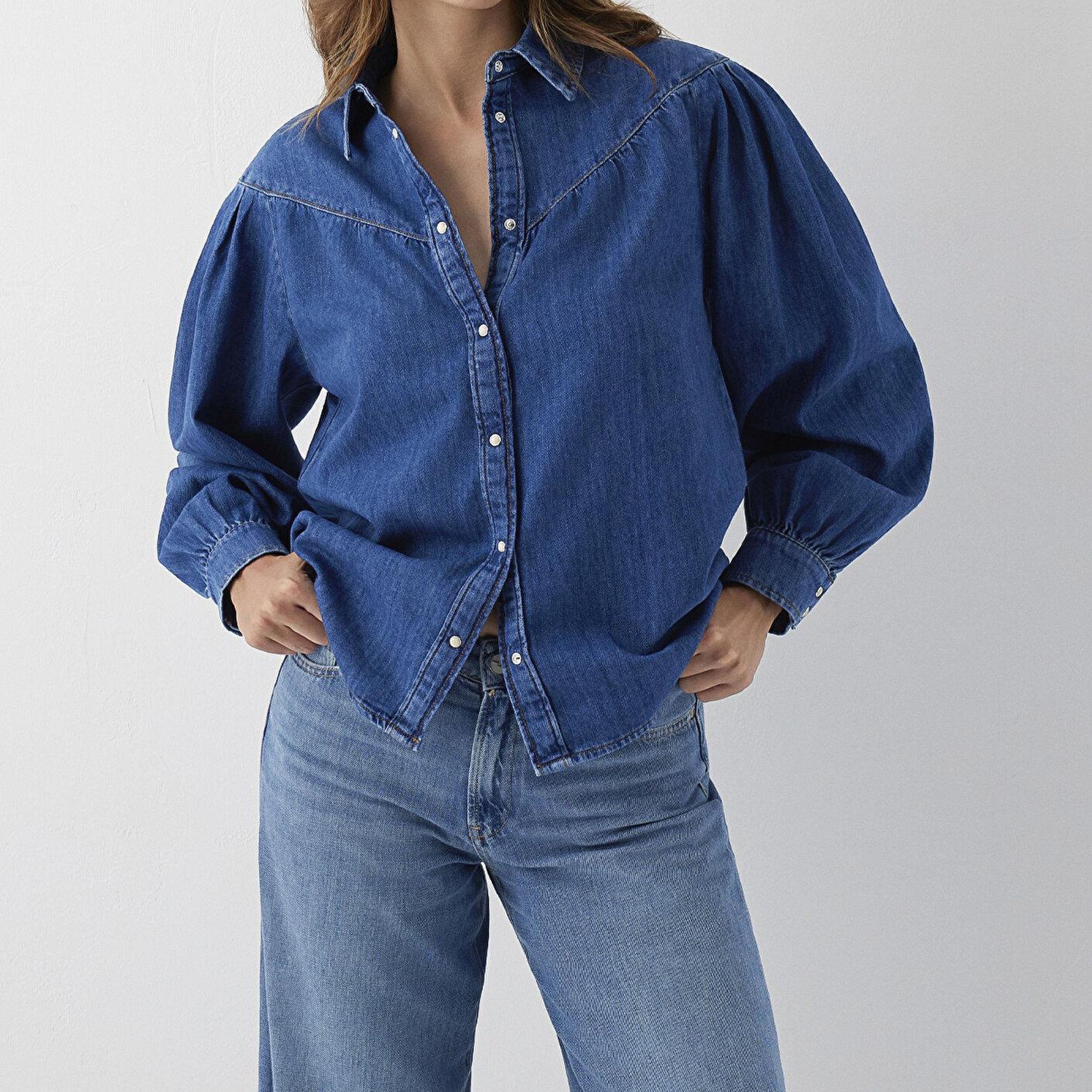 Mavi Lisia Iconic Indigo Mavisi Jean Gömlek Regular Fit / Normal Kesim 1217129-A6911