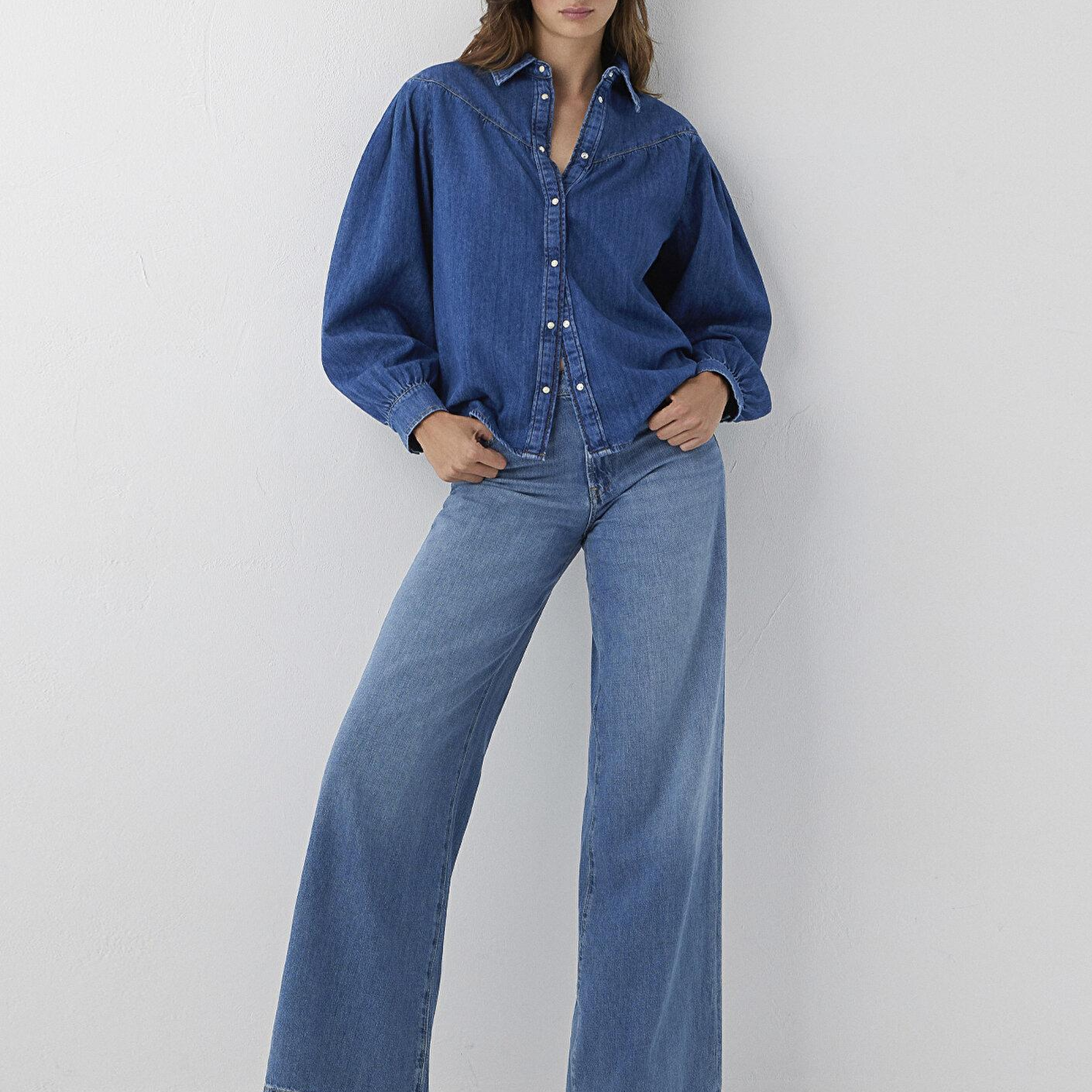 Mavi Lisia Iconic Indigo Mavisi Jean Gömlek Regular Fit / Normal Kesim 1217129-A6911