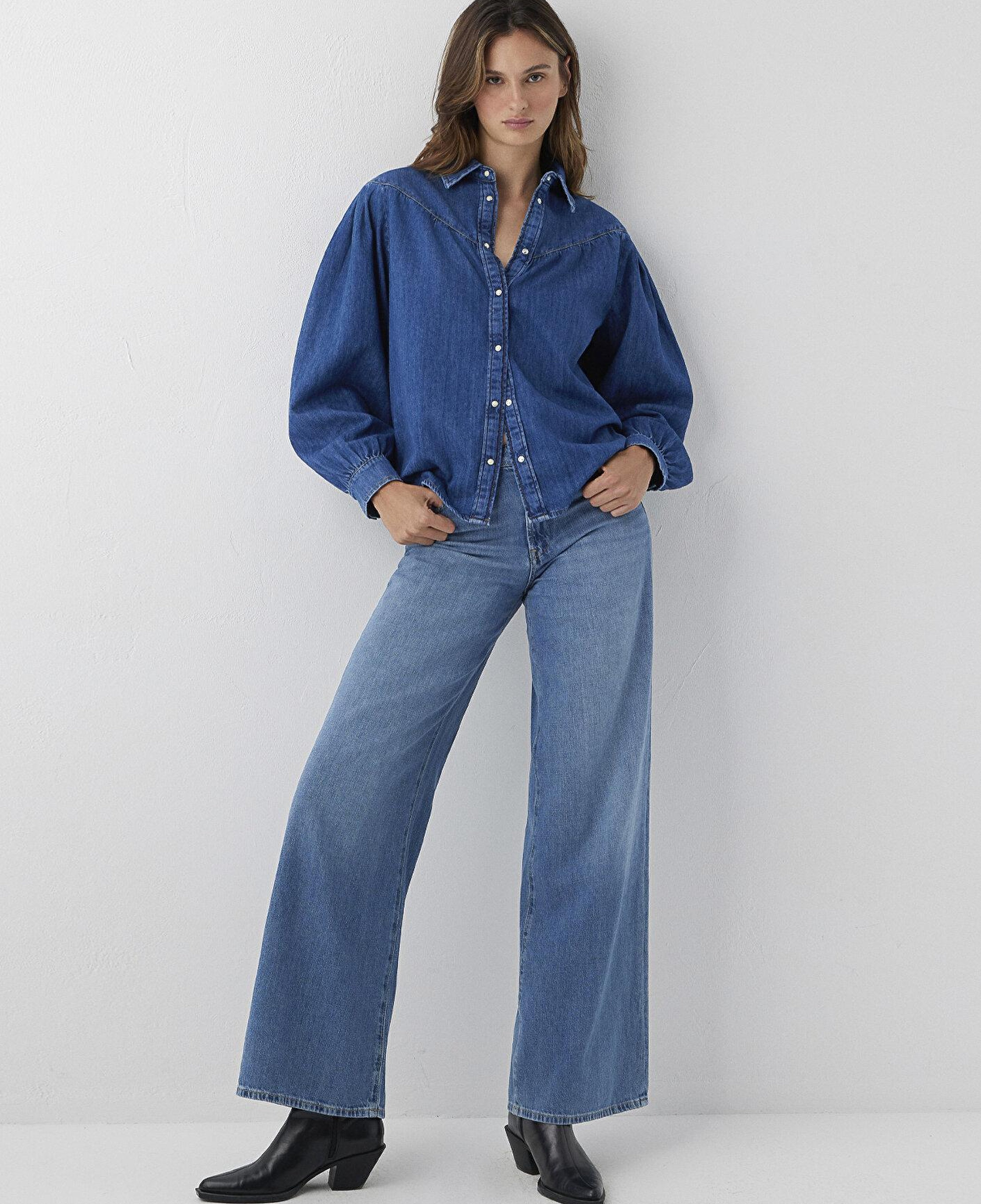 Mavi Lisia Iconic Indigo Mavisi Jean Gömlek Regular Fit / Normal Kesim 1217129-A6911