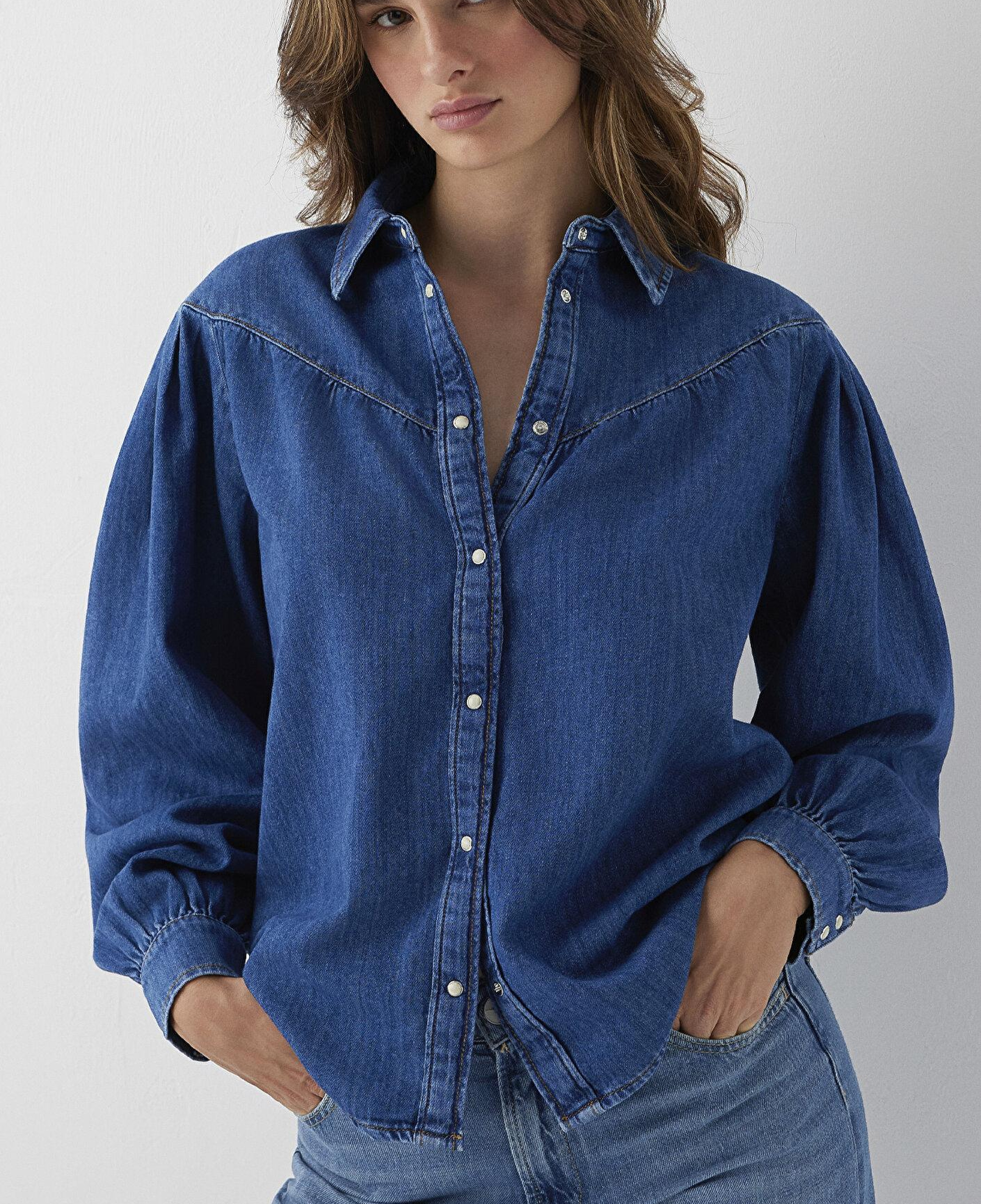 Mavi Lisia Iconic Indigo Mavisi Jean Gömlek Regular Fit / Normal Kesim 1217129-A6911
