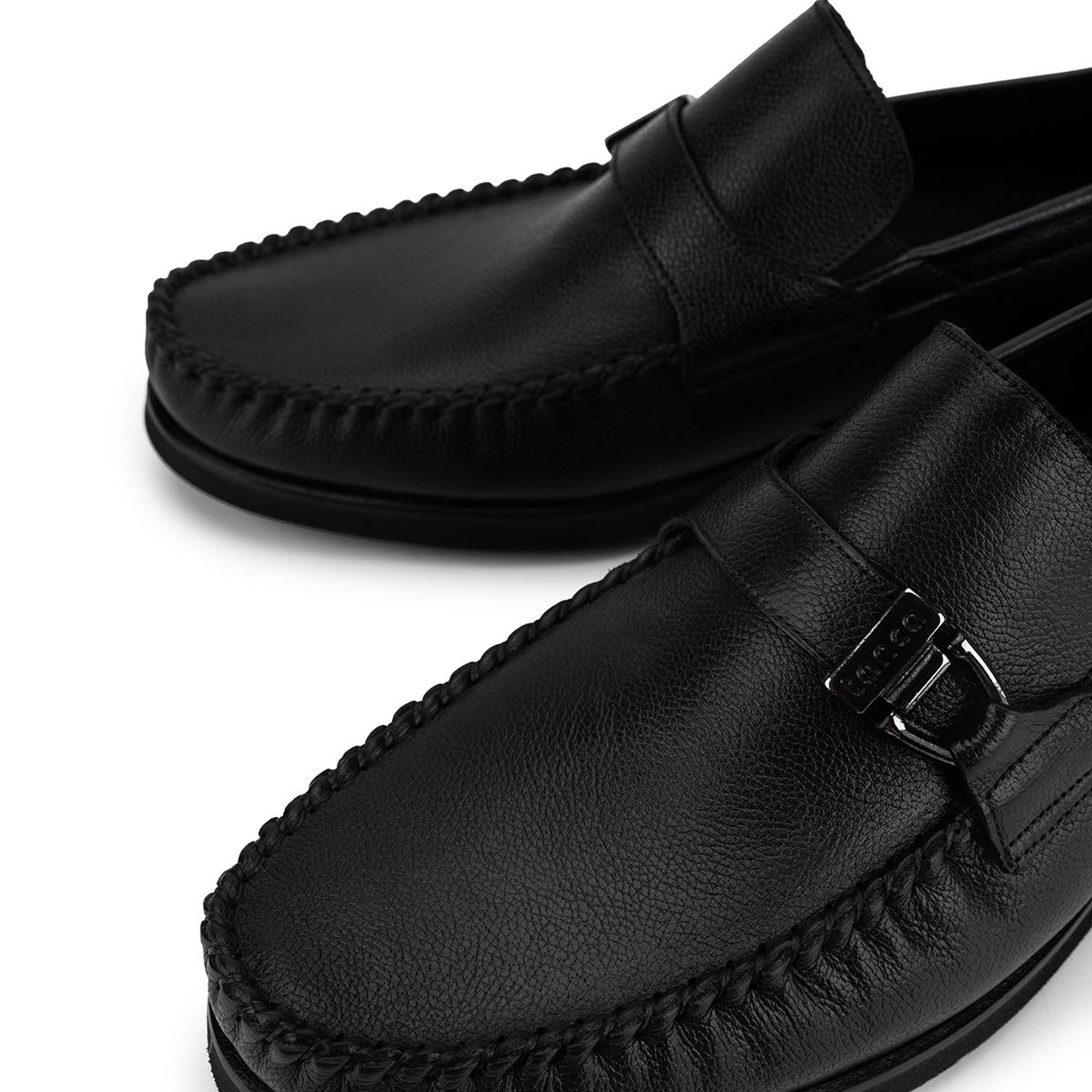 Tamer Tanca Erkek Hakiki Deri Siyah Loafer Ayakkabı