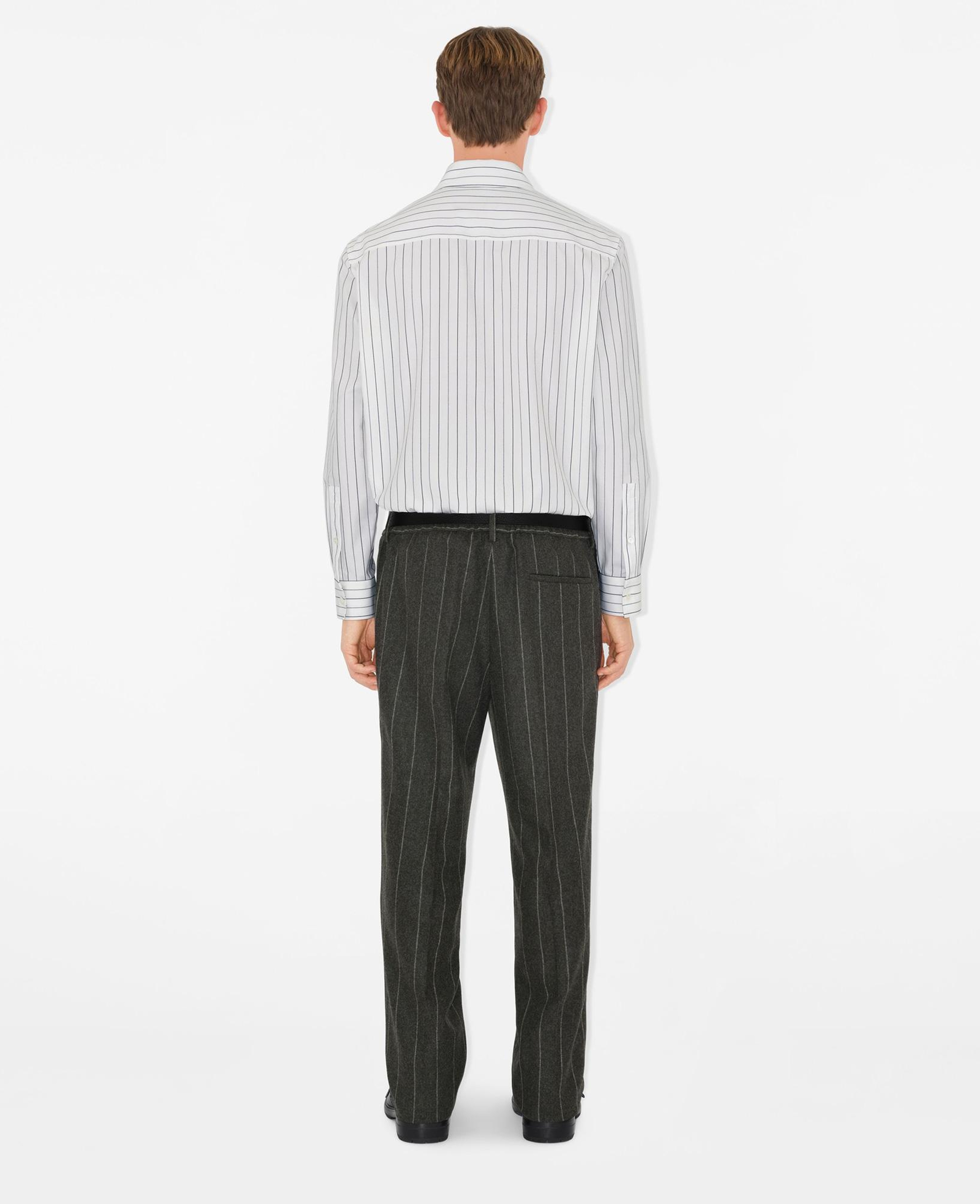Burberry Relaxed Fit Striped Cotton Erkek Beyaz Gömlek
