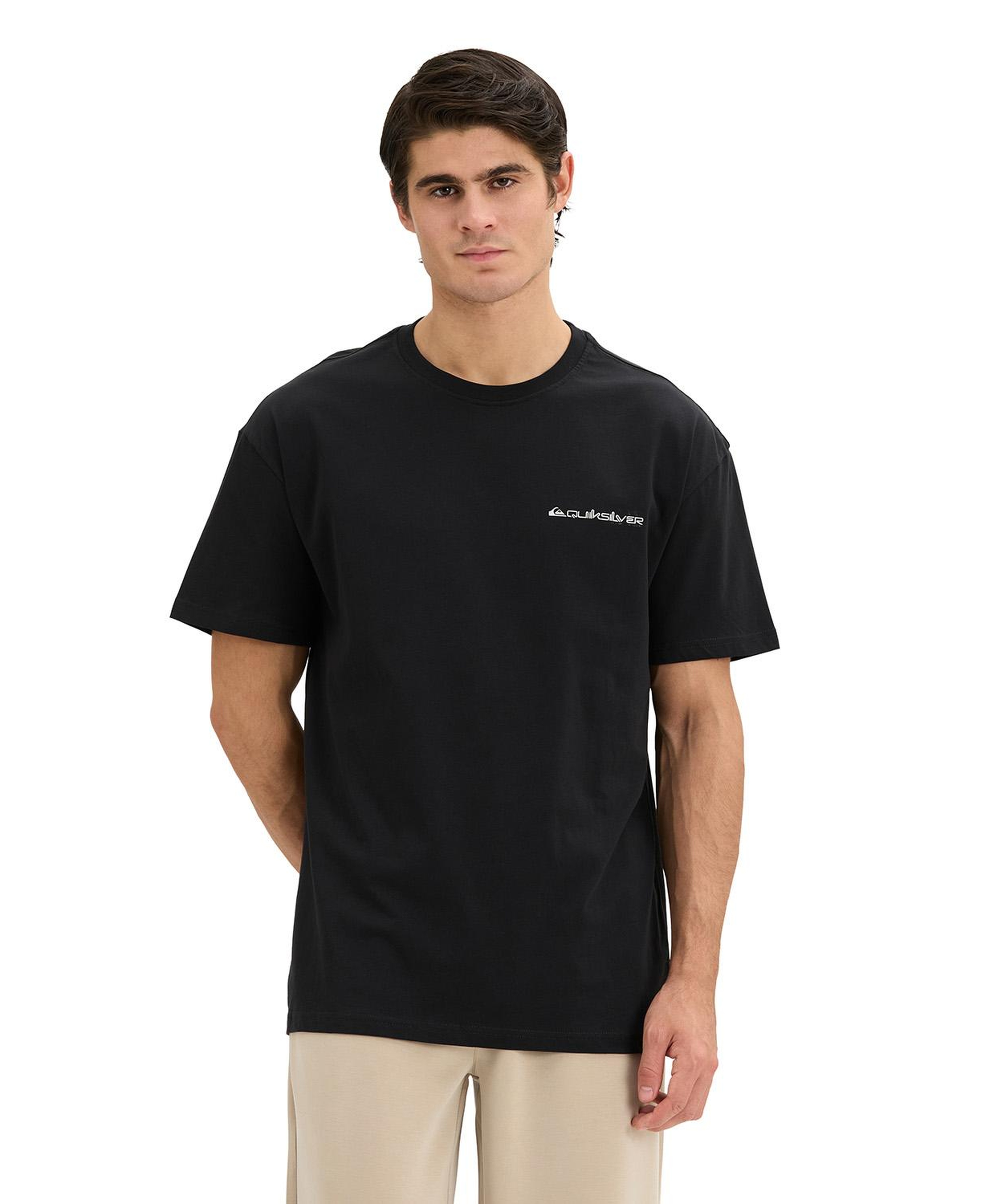 Quıksılver Touchdown Tee Erkek Siyah T-Shirt