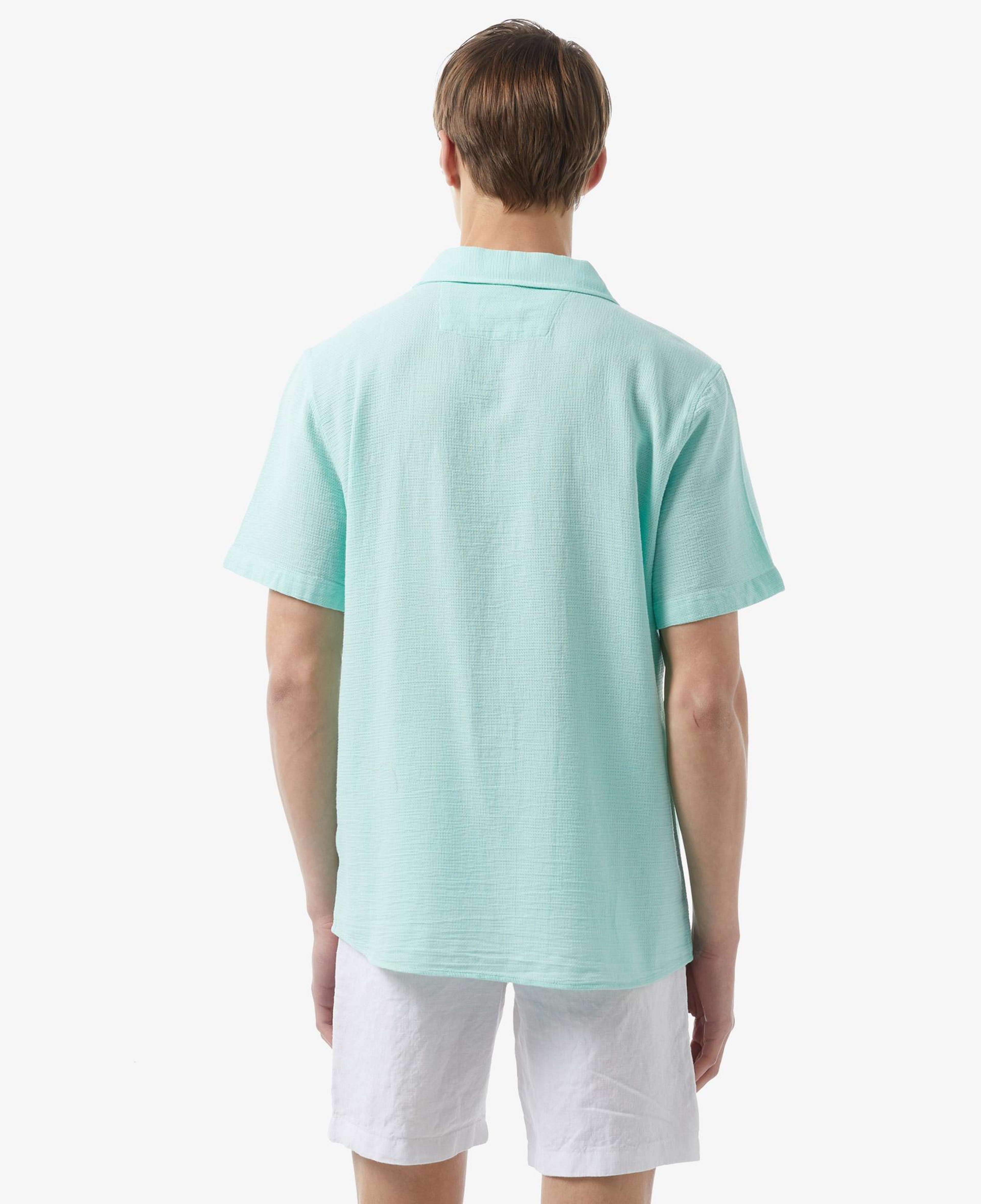 Erkek Relaxed Fit Kısa Kollu Yeşil Gömlek