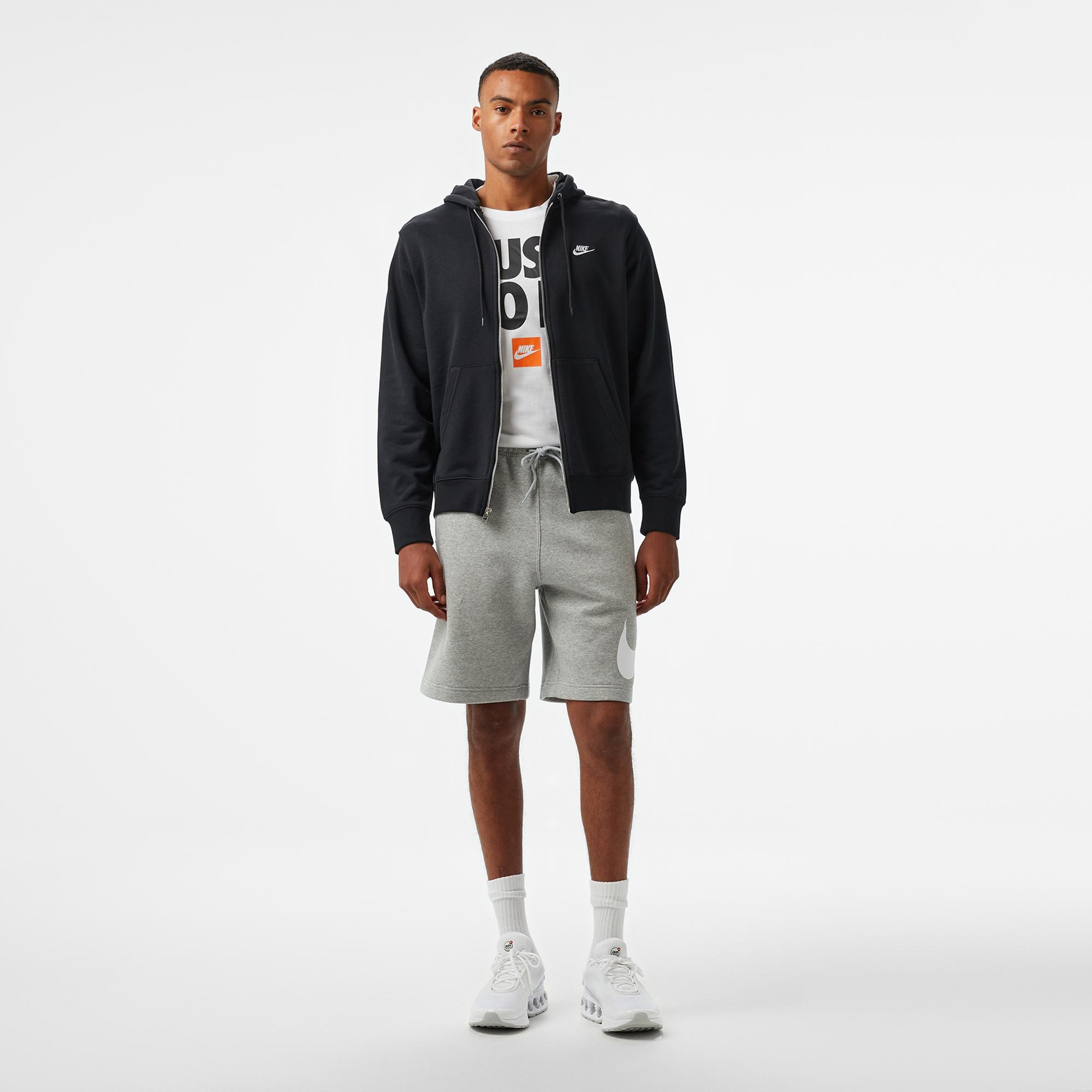 Nike Club Fleece Erkek Siyah Hoodie
