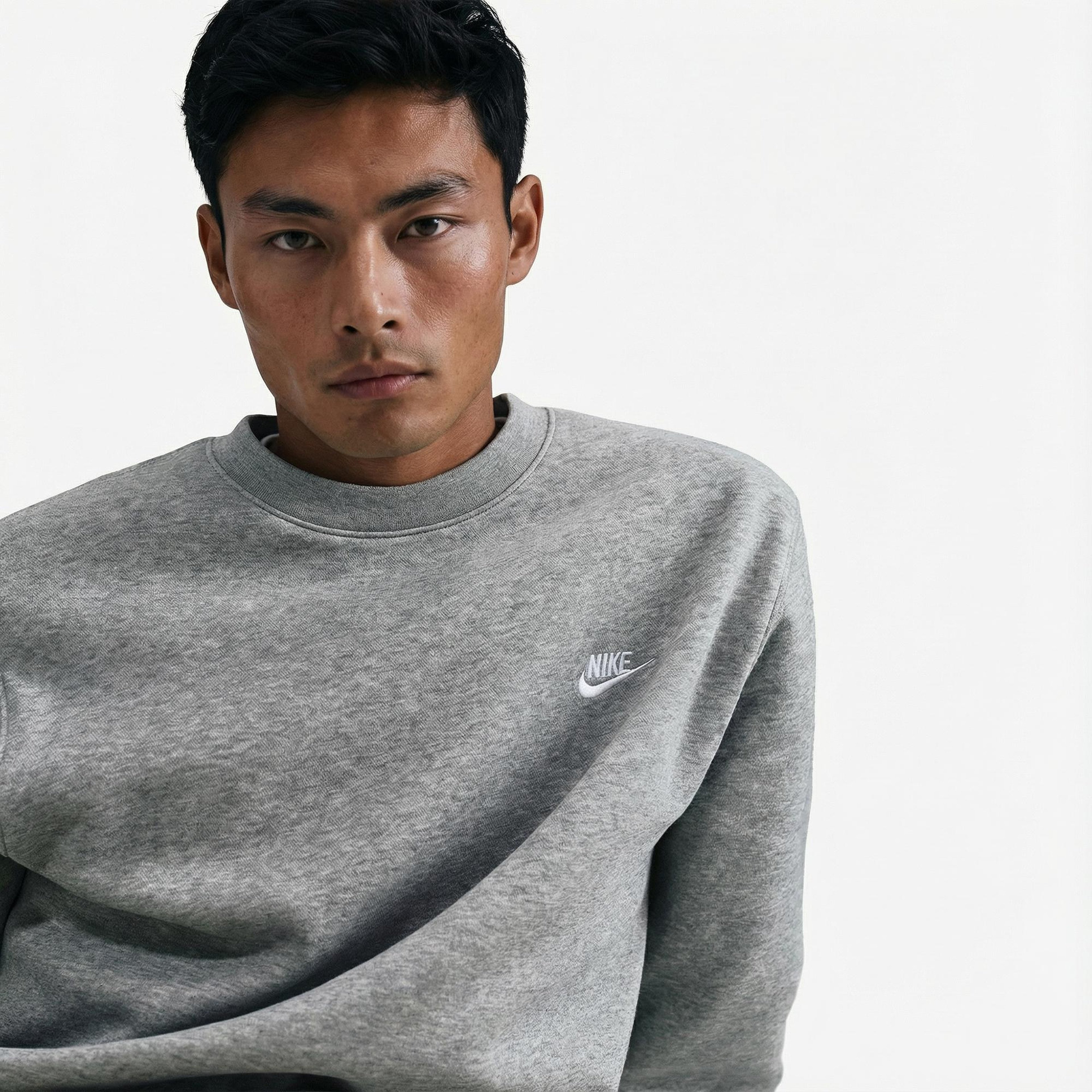 Nike Club Crew Erkek Gri Sweatshirt