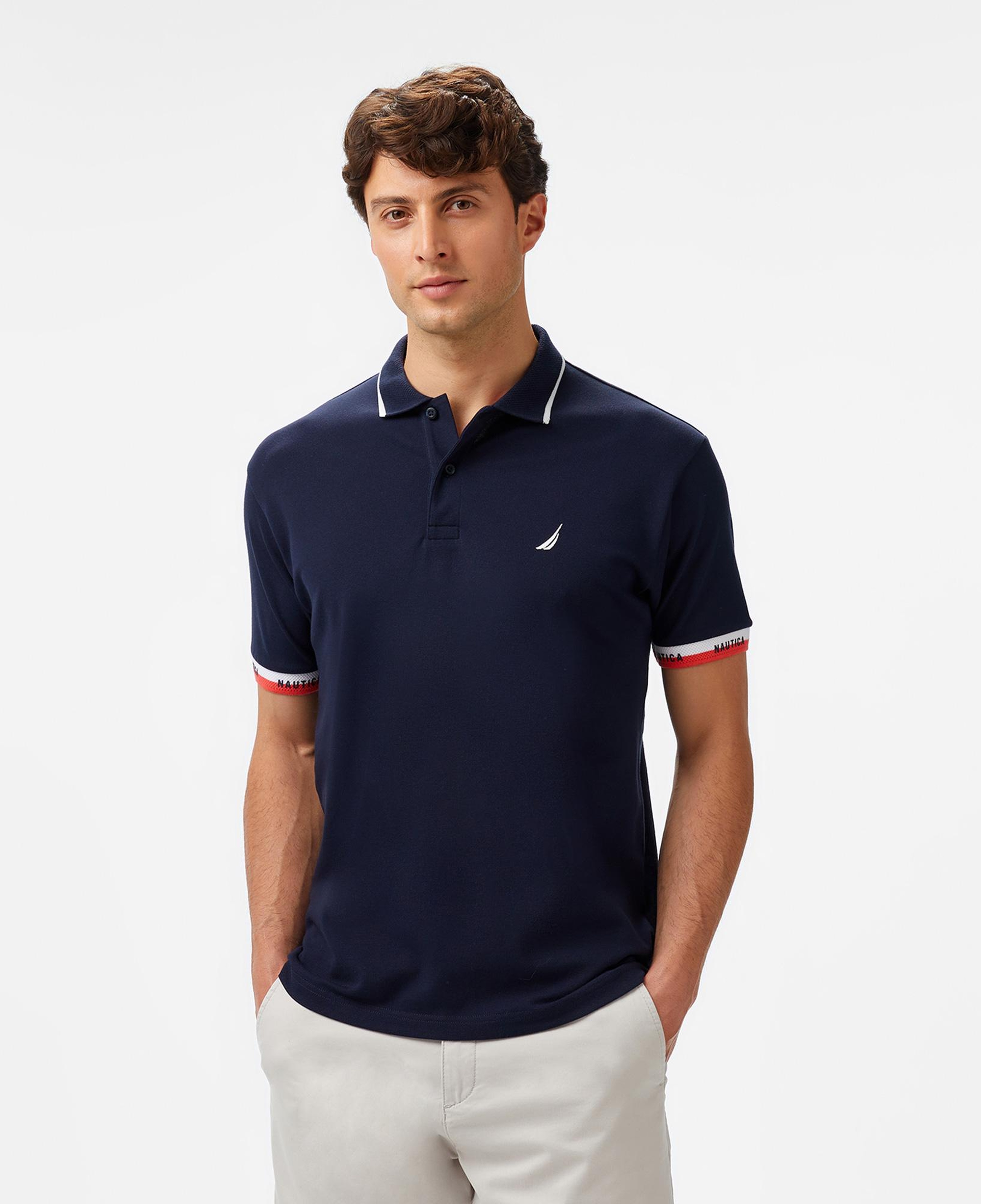Nautica Erkek Lacivert Classic Fit Polo Yaka T-Shirt