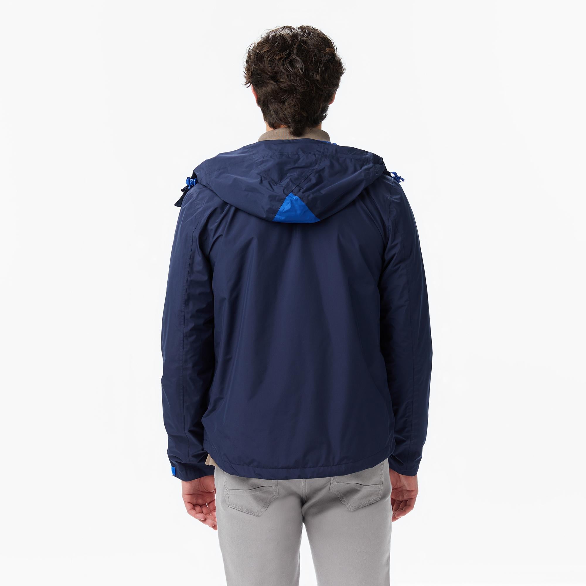 Nautica Erkek Lacivert Regular Fit Kapüşonlu Su Geçirmez Yağmurluk