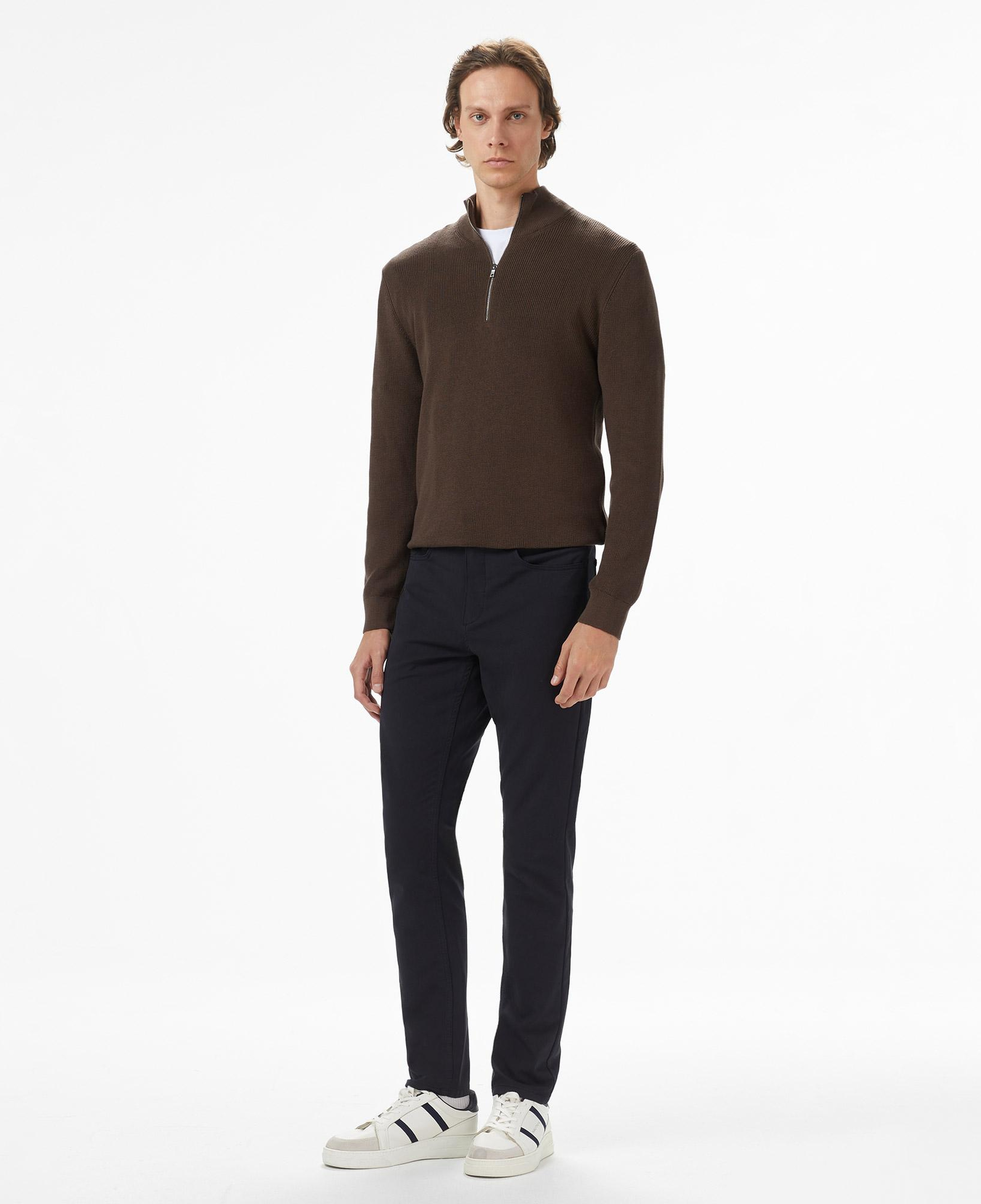 Nautica Erkek Kahverengi Classic Fit Kazak