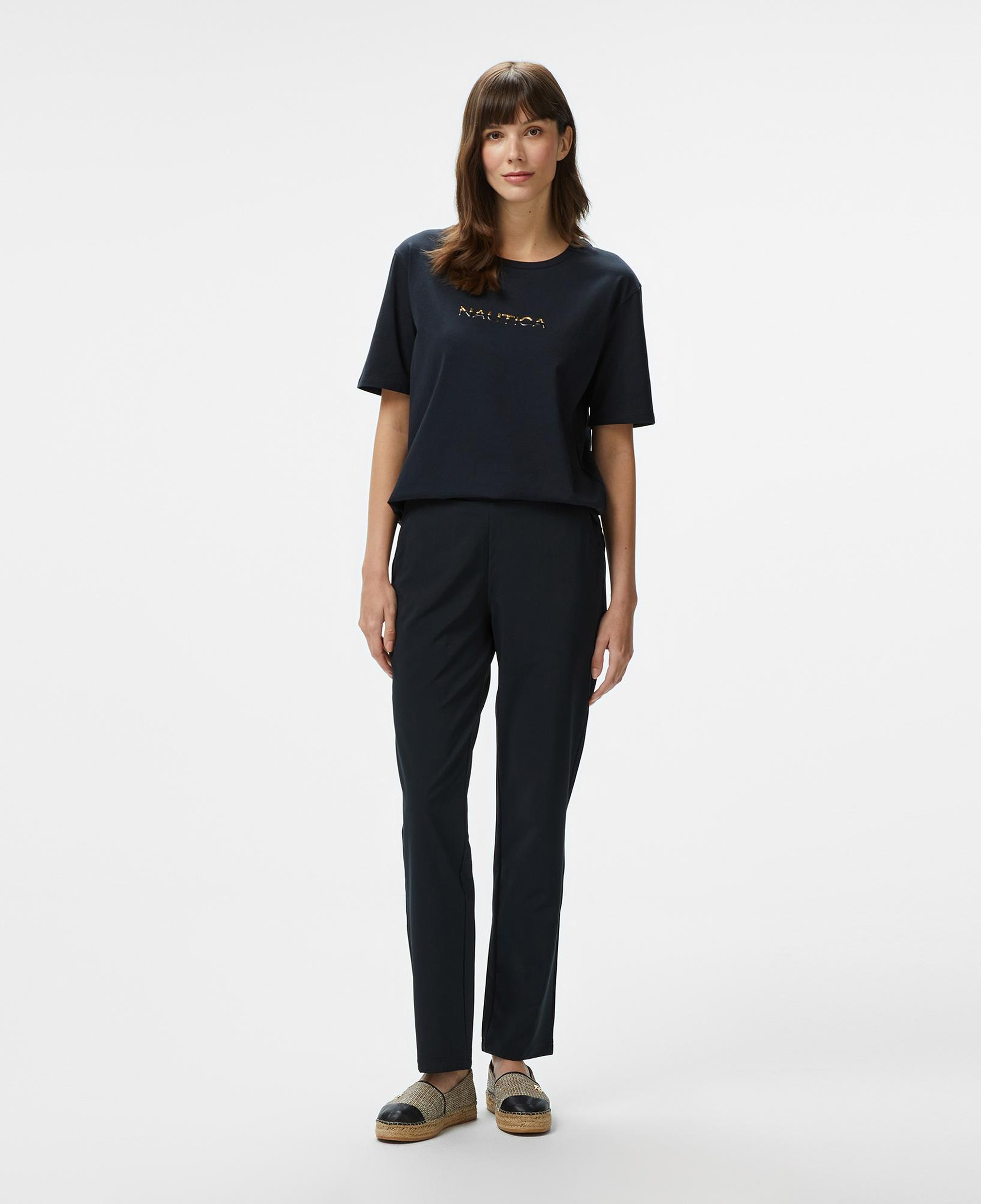 Nautica Kadın Siyah Relaxed Fit Pantolon