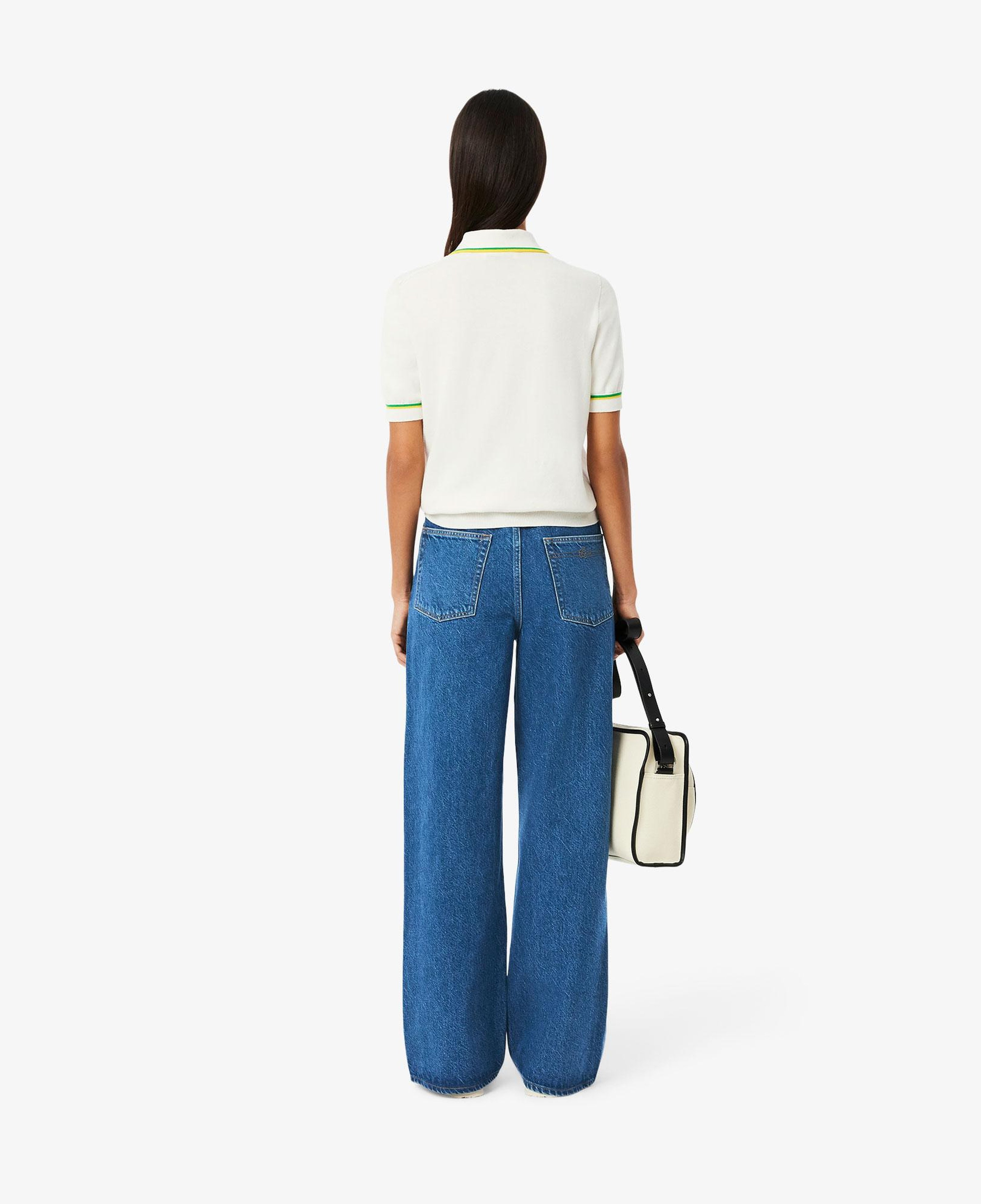Lacoste Kadın Wide Leg Mavi Jean Pantolon
