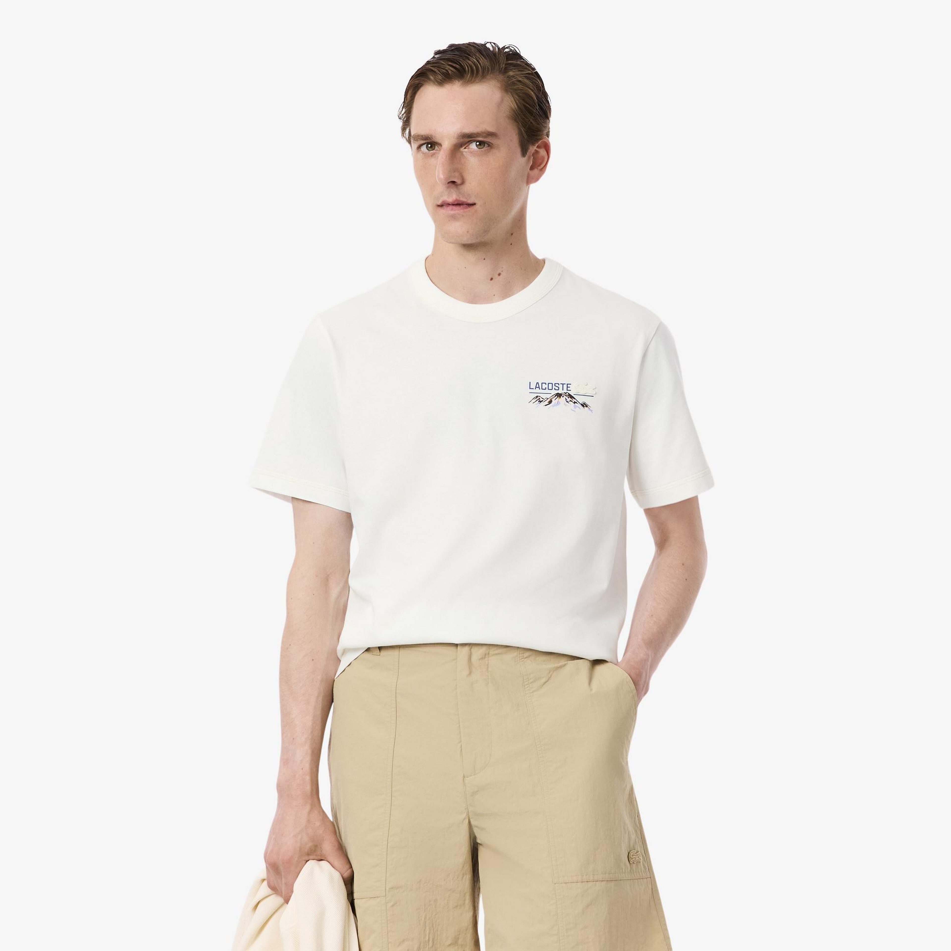 Erkek Classic Fit Bisiklet Yaka Beyaz T-Shirt