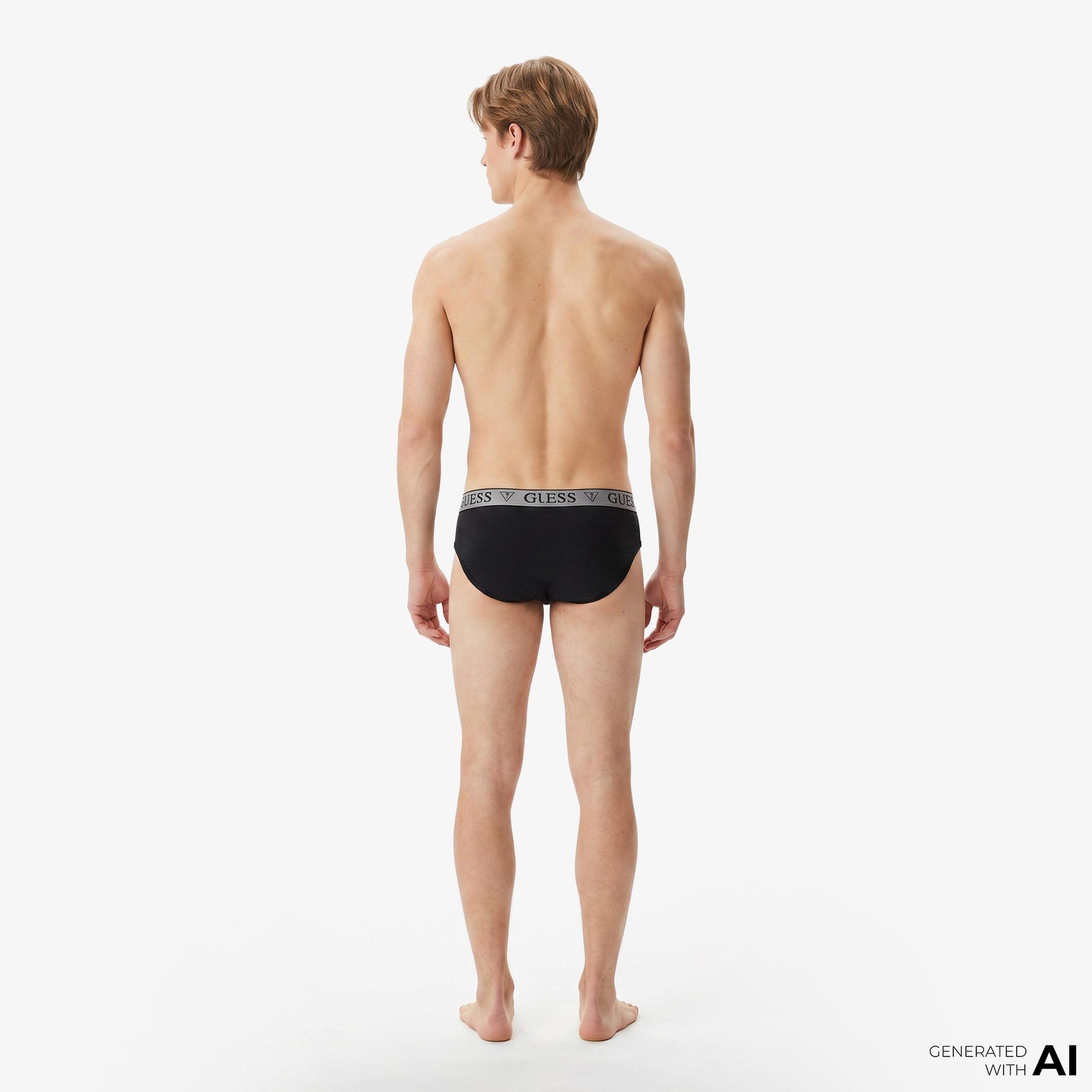Guess Brief 3'lü Erkek Siyah Slip