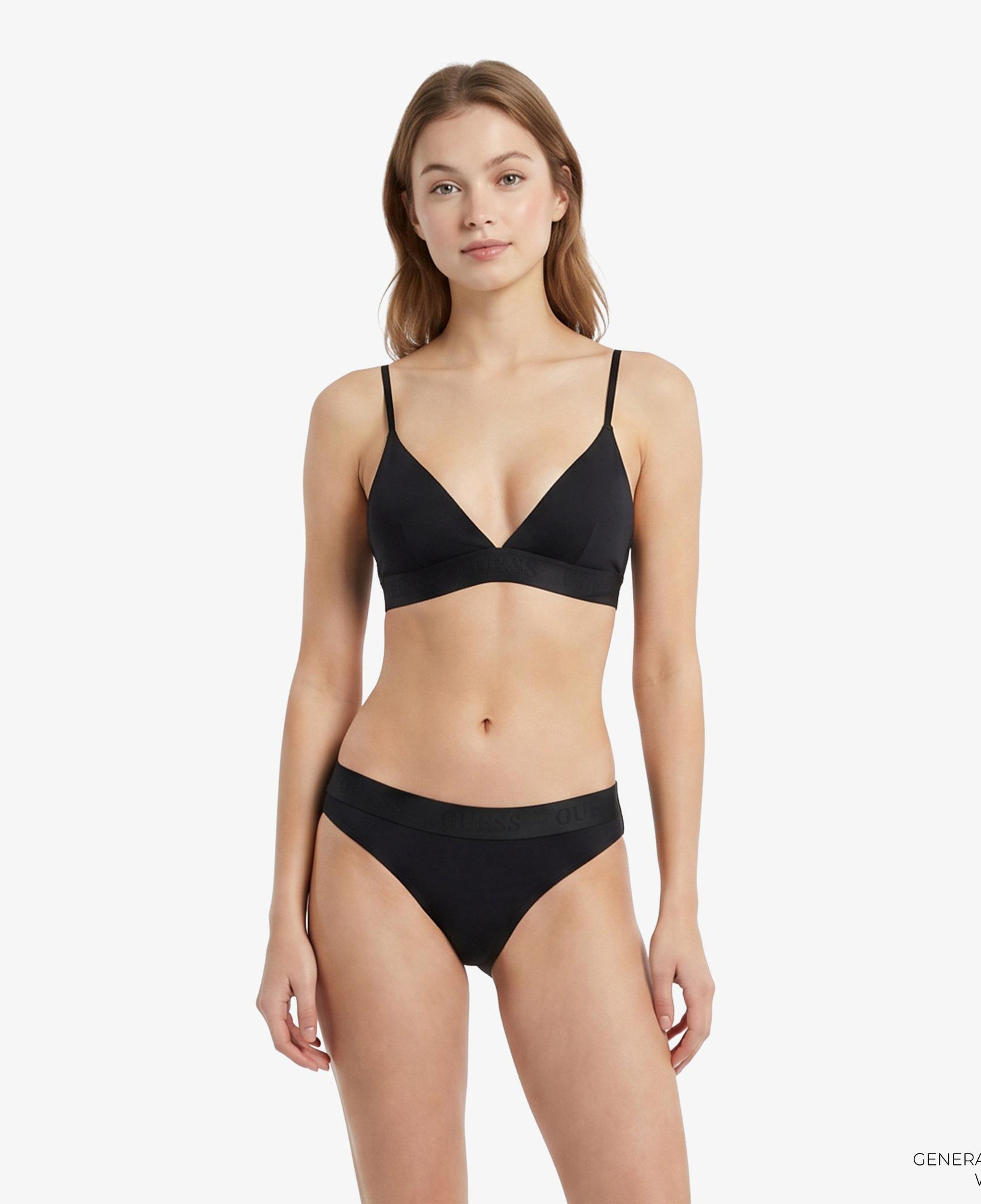 Guess Marika Modal Karışımlı Üçgen Kadın Siyah Sütyen
