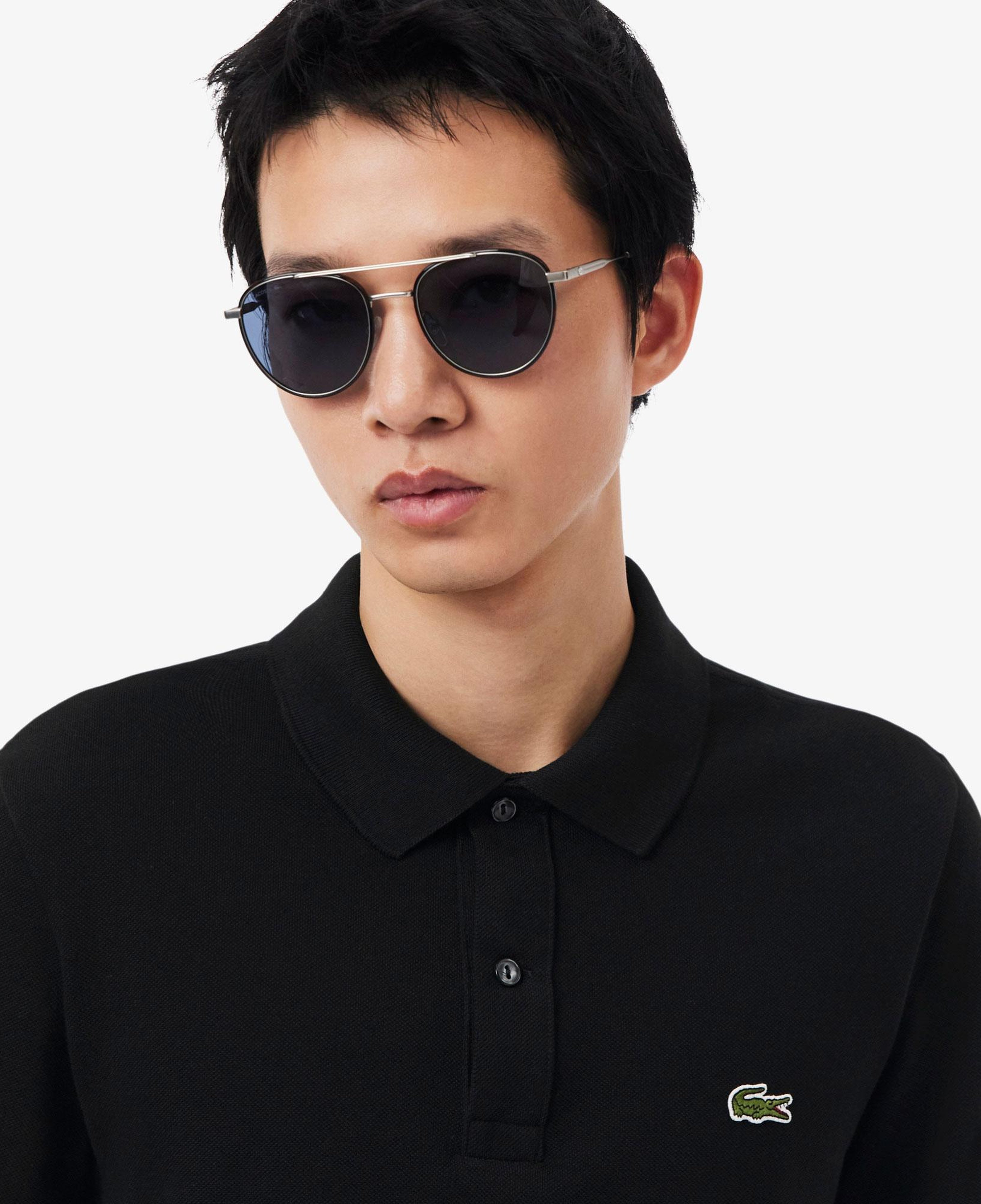 L.12.12 Erkek Slim Fit Siyah Polo