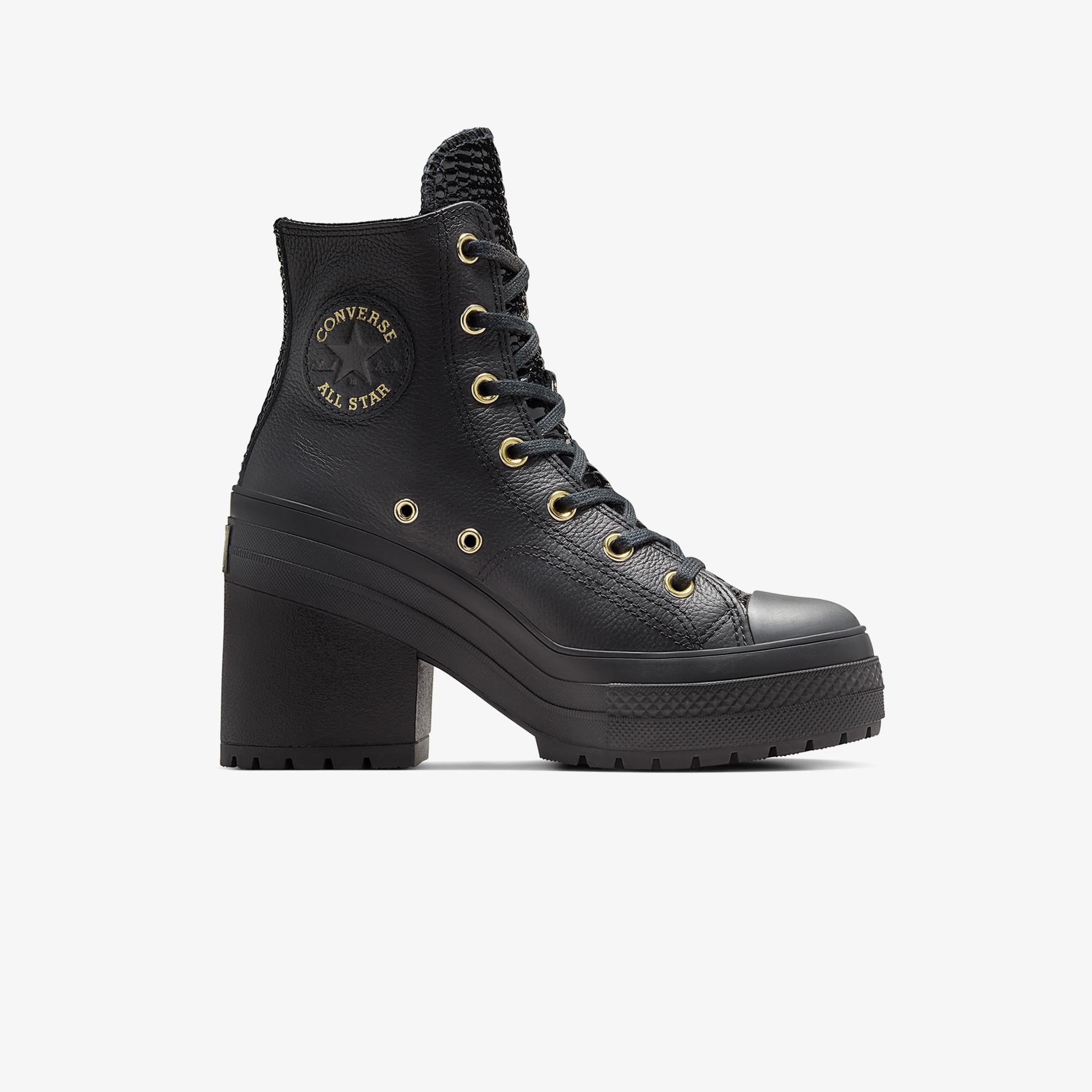 Converse Chuck 70 De Luxe Heel Unisex Kahverengi Deri Platform Sneaker