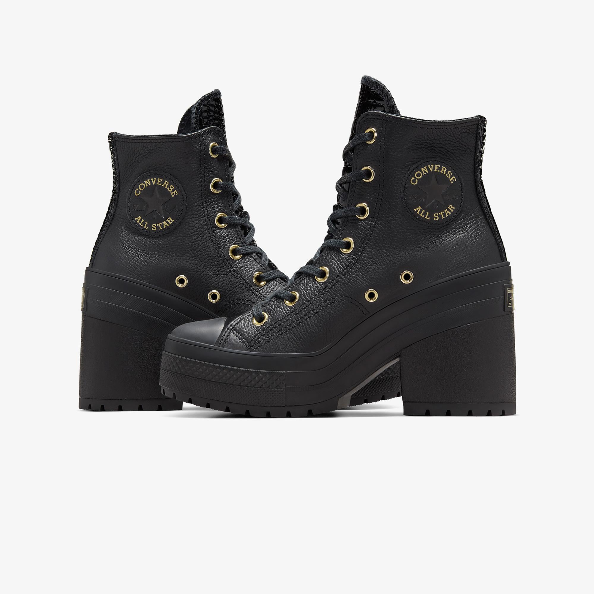 Converse Chuck 70 De Luxe Heel Unisex Kahverengi Deri Platform Sneaker
