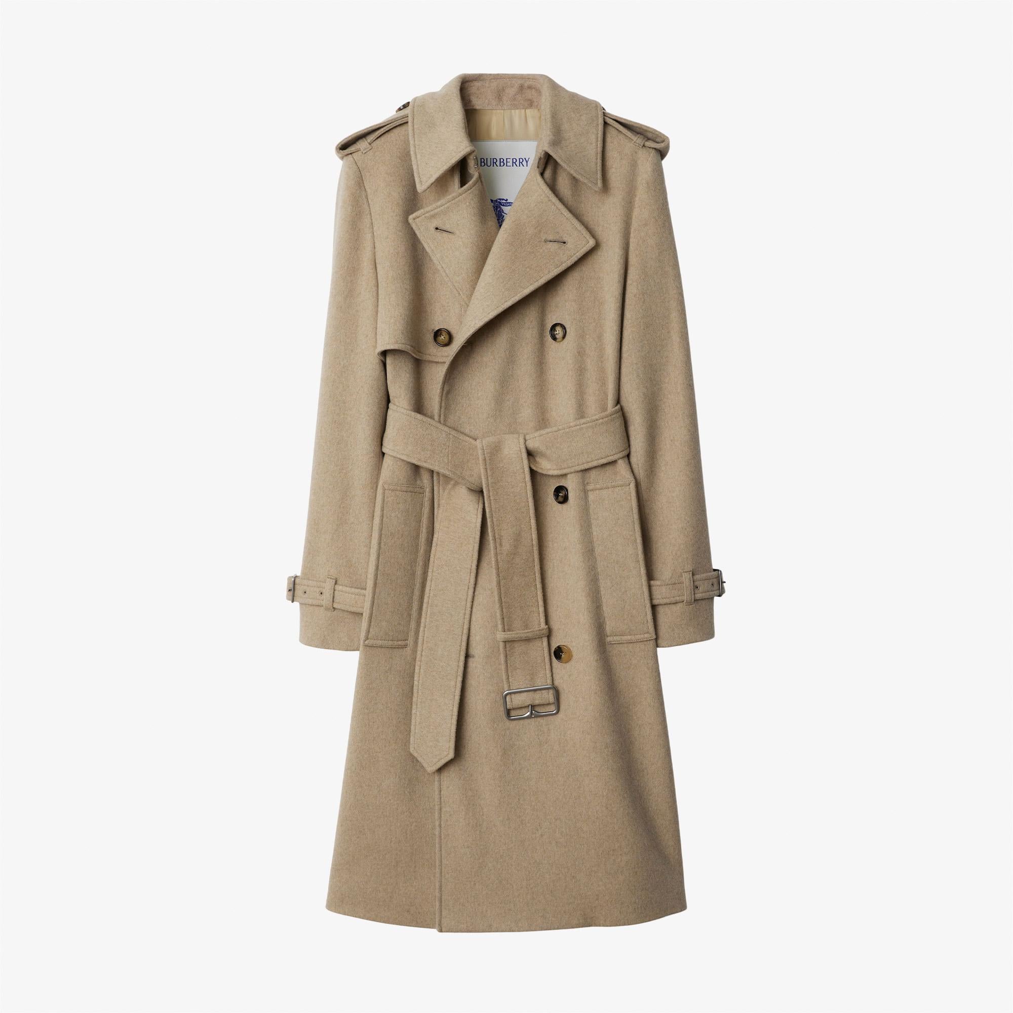 Burberry Kaşmir Trench Kadın Bej Trençkot