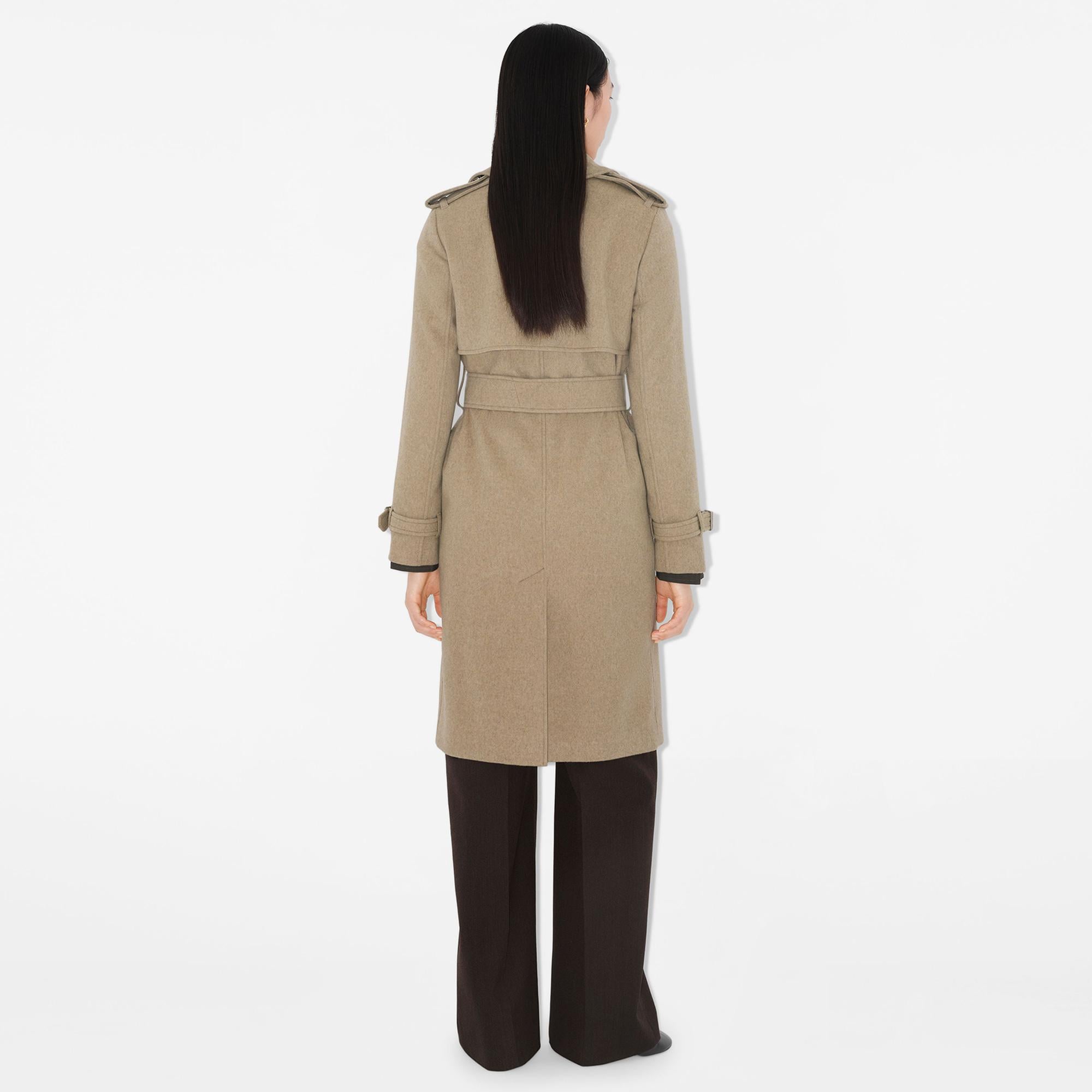 Burberry Kaşmir Trench Kadın Bej Trençkot