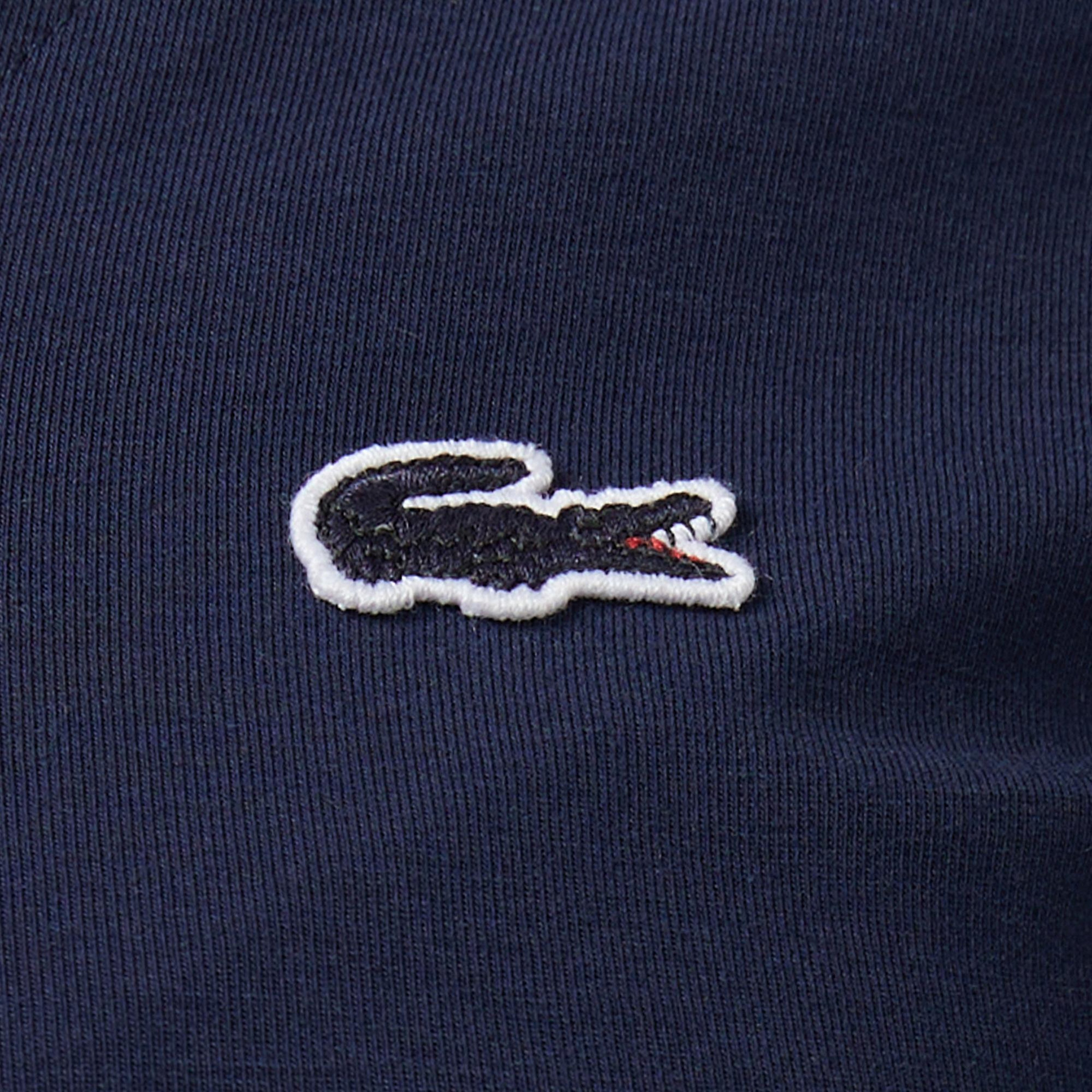 Kadın Slim Fit V Yaka Lacivert T-Shirt