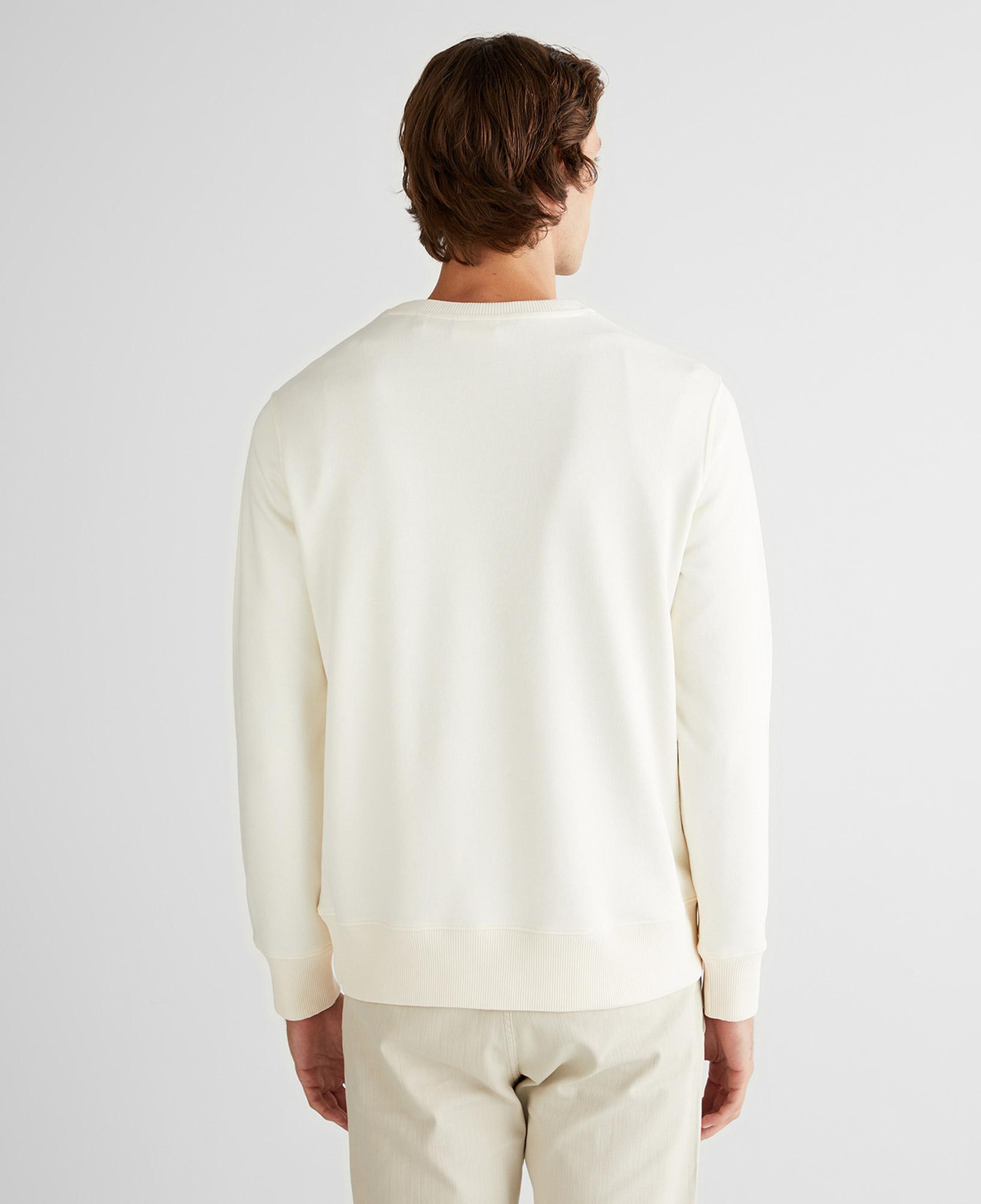 GANT Erkek Krem Regular Fit Bisiklet Yaka Logolu Sweatshirt