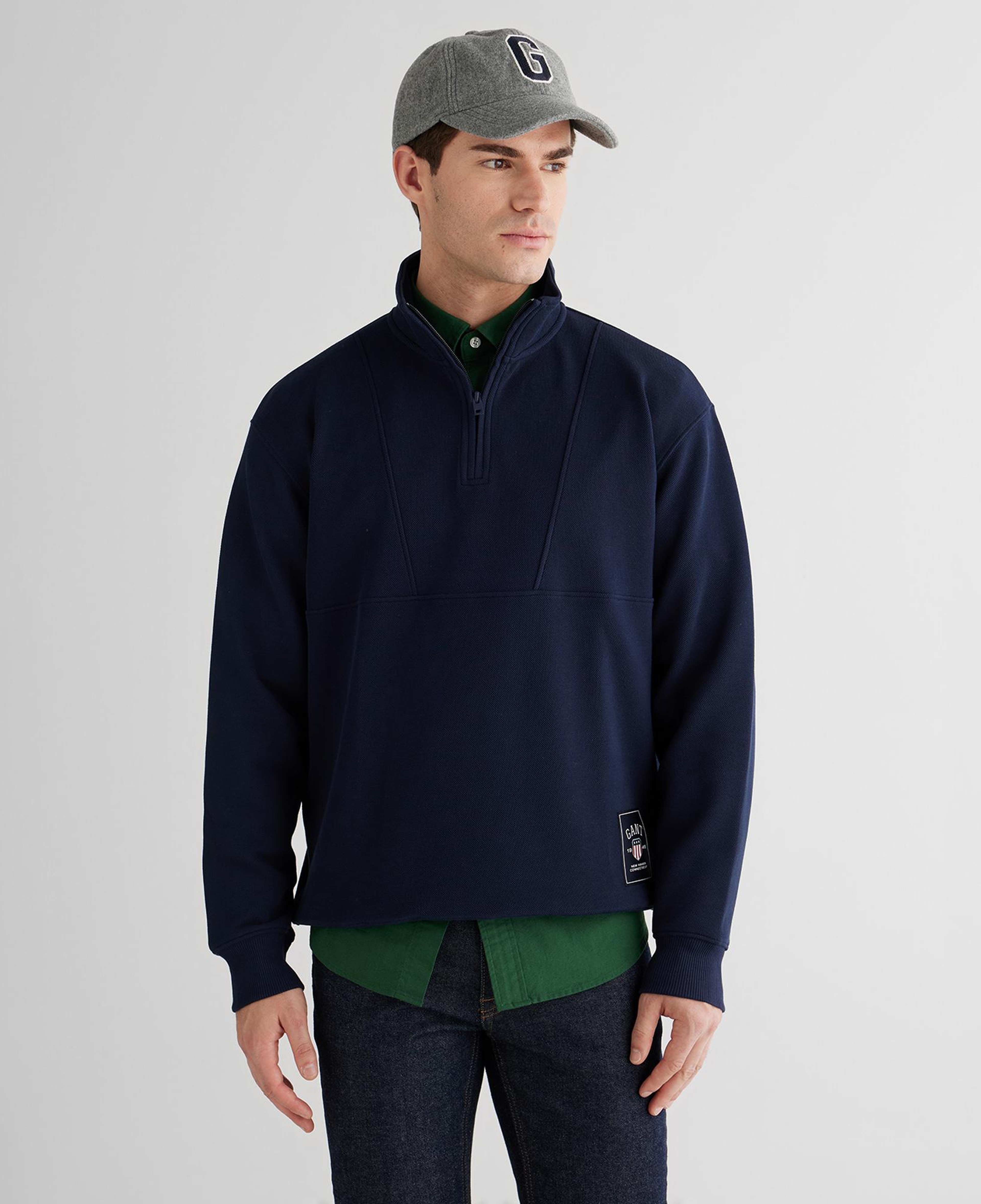 GANT Erkek Lacivert Relaxed Fit Sweatshirt