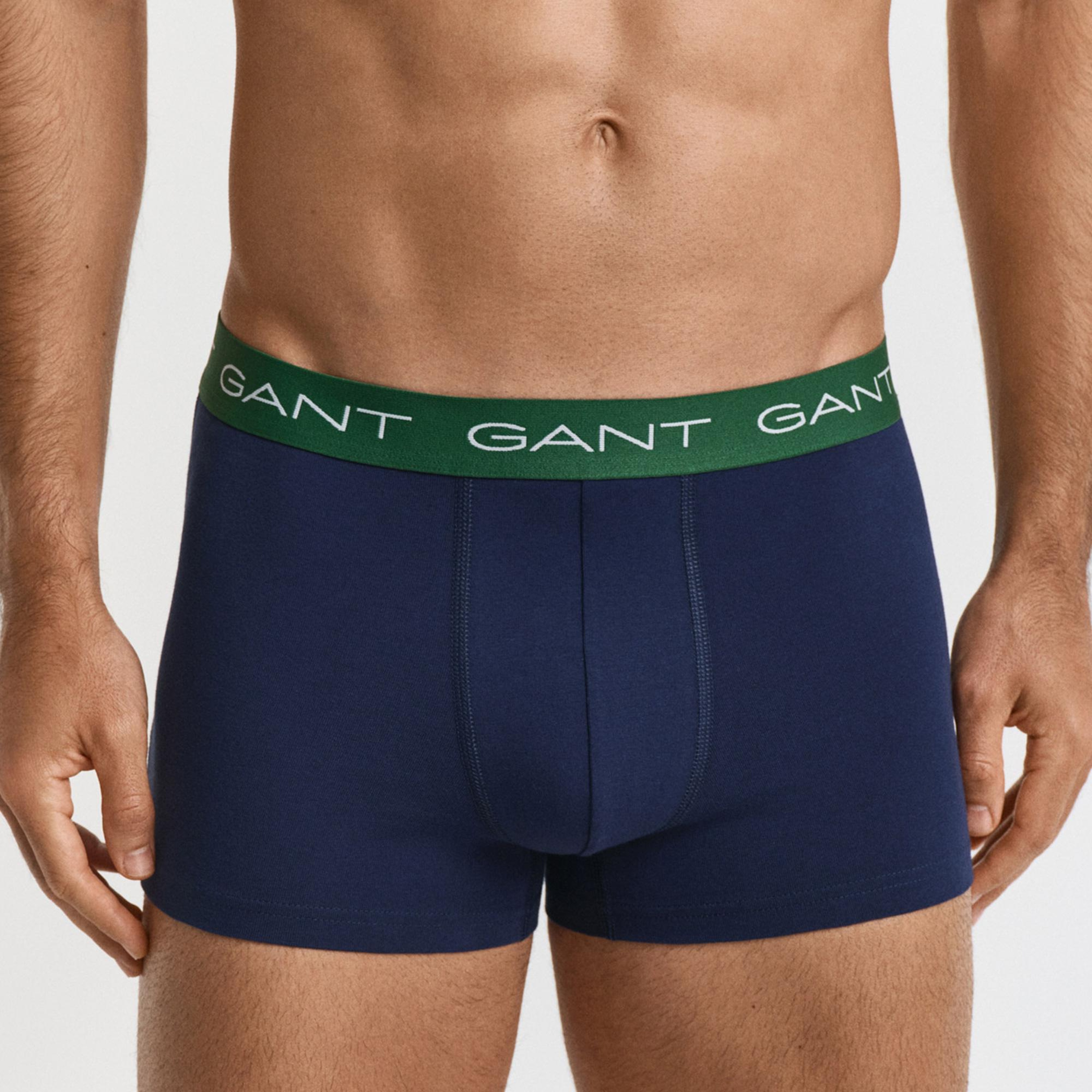 GANT Erkek Mavi Slim Fit 3'lü Boxer