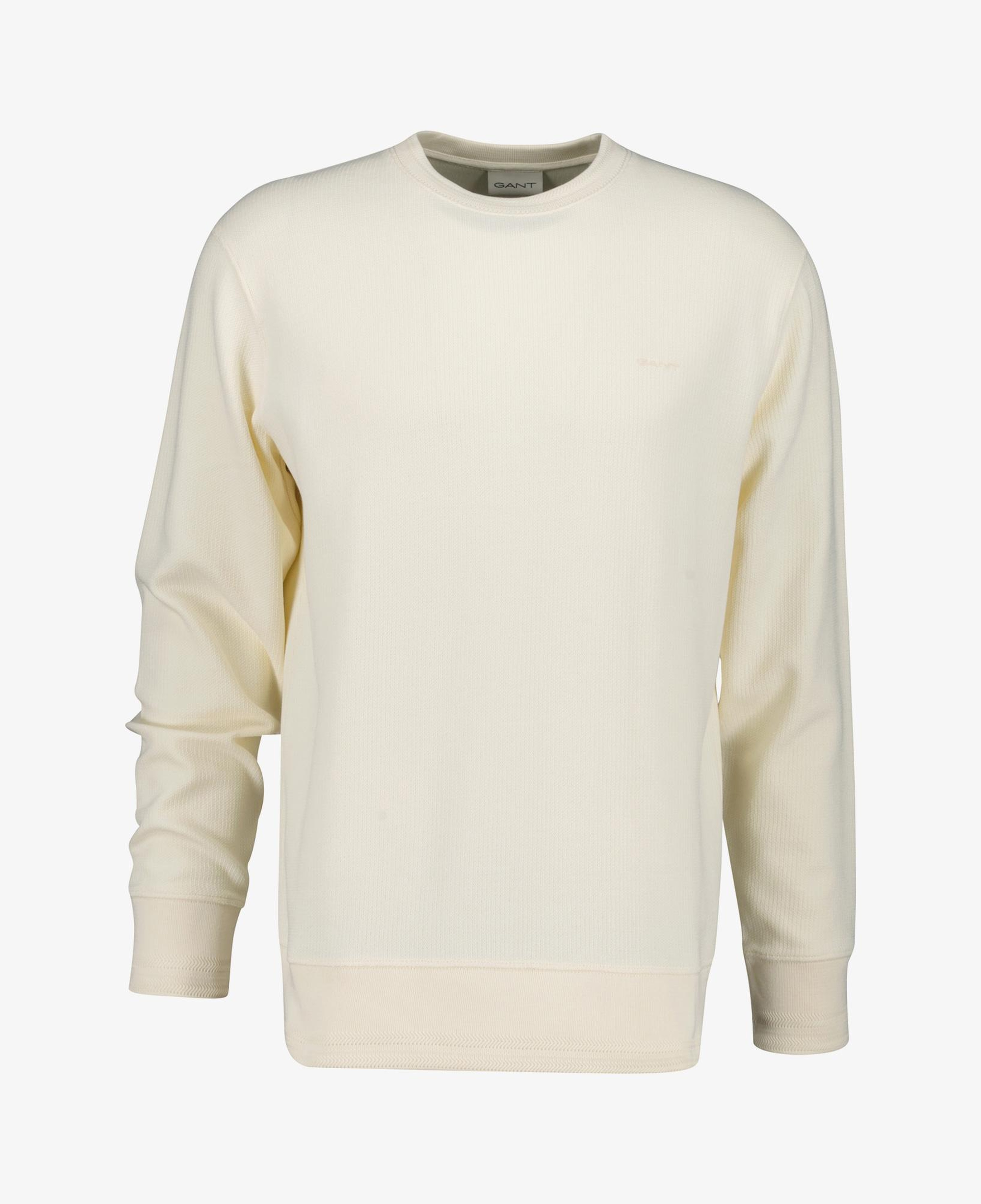 GANT Erkek Krem Bisiklet Yaka Sweatshirt