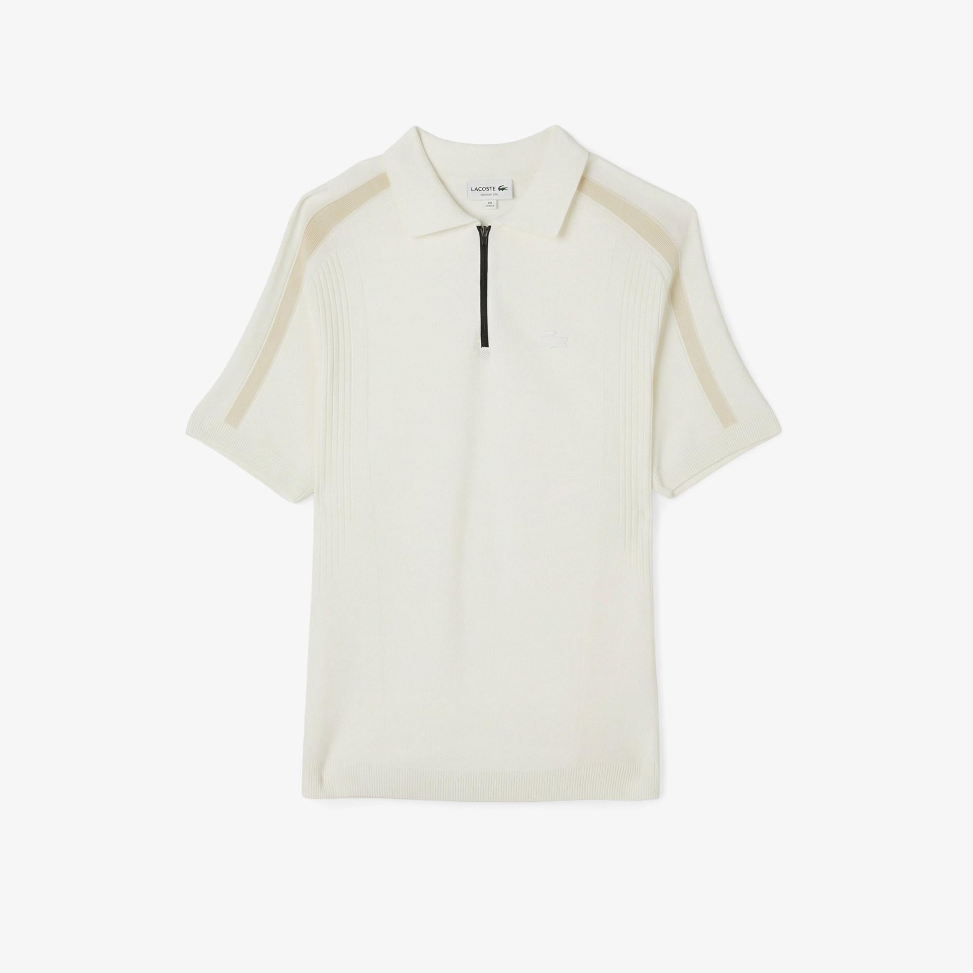 Erkek Classic Fit Kısa Kollu Polo Yaka Krem Triko