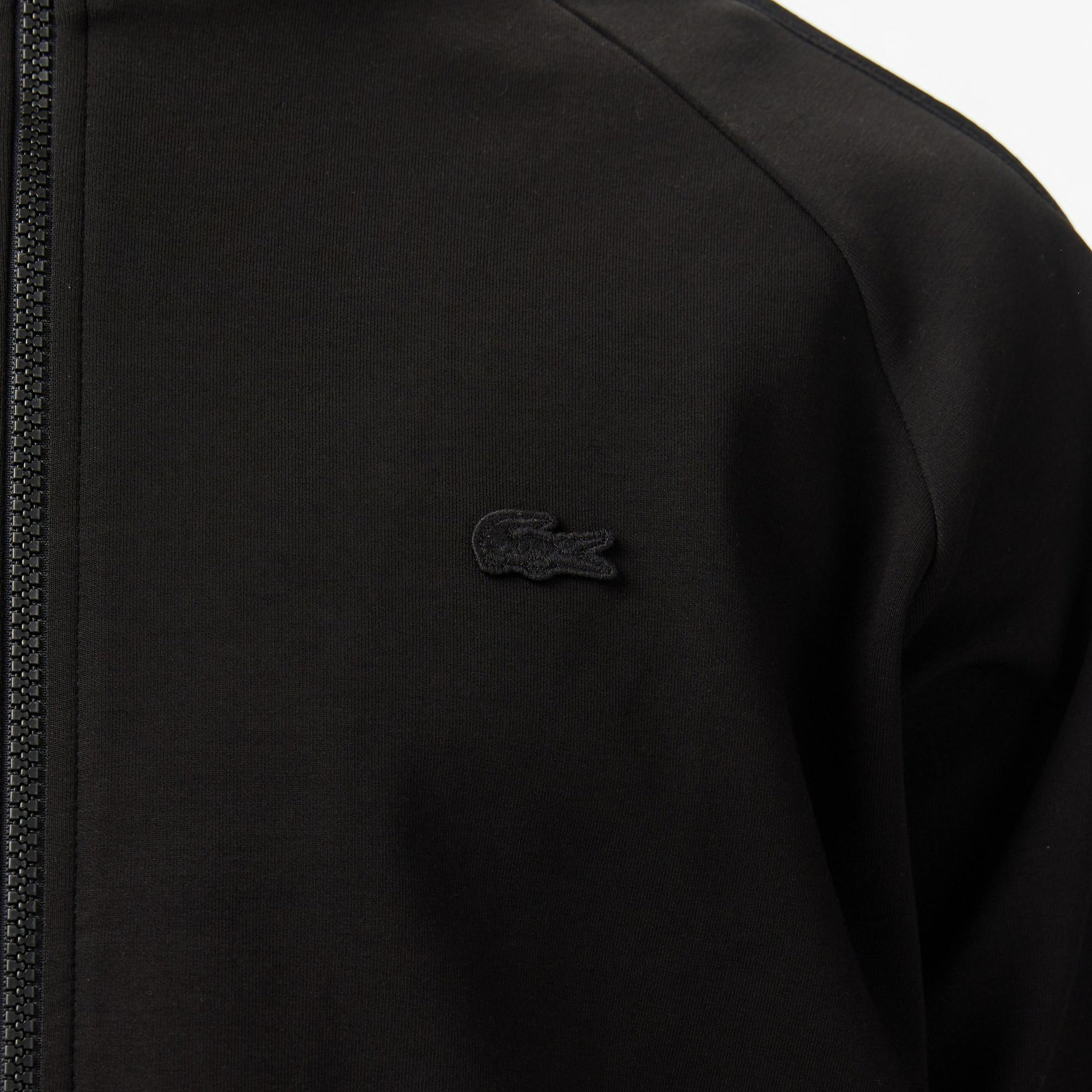Erkek Classic Fit Dik Yaka Siyah Sweatshirt