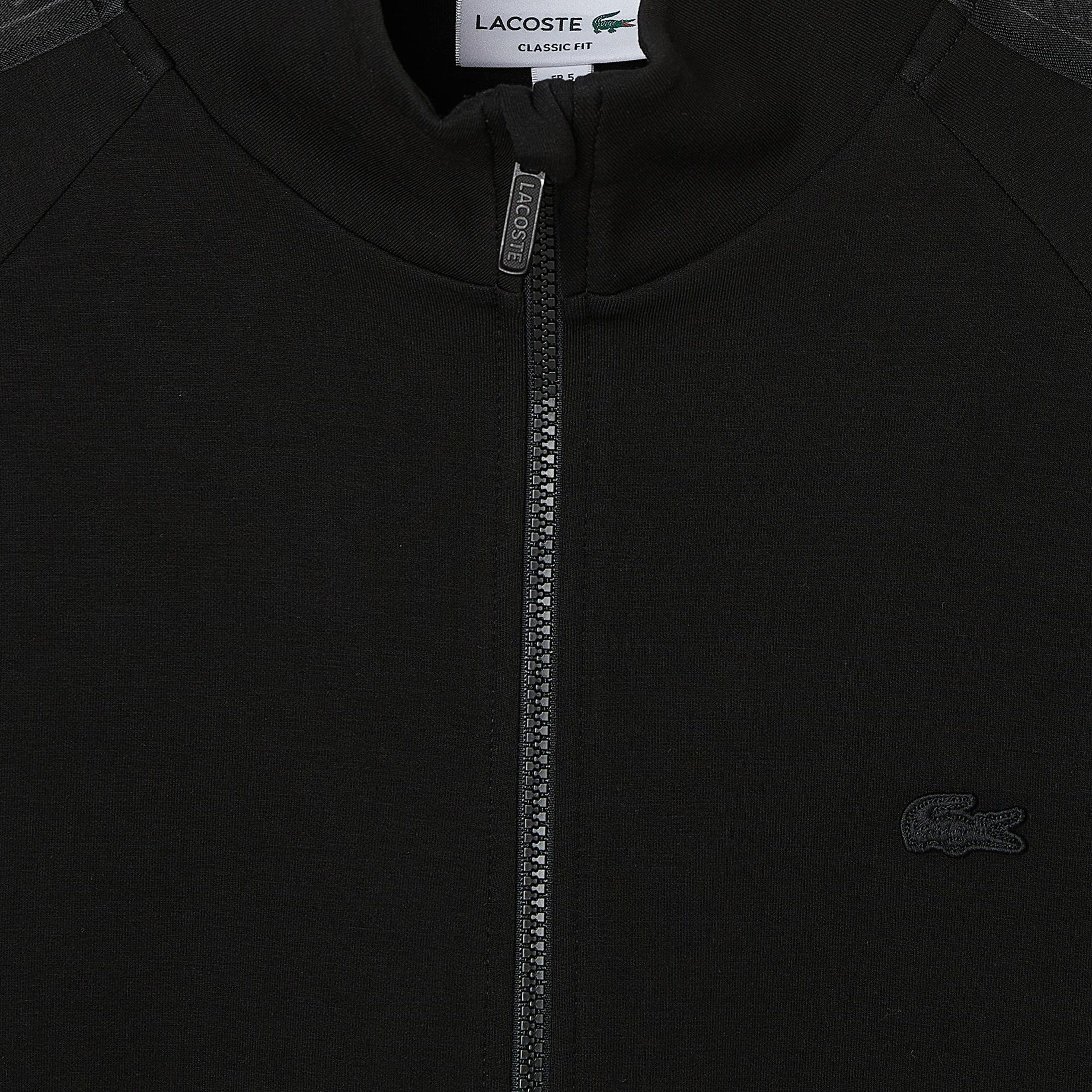 Erkek Classic Fit Dik Yaka Siyah Sweatshirt