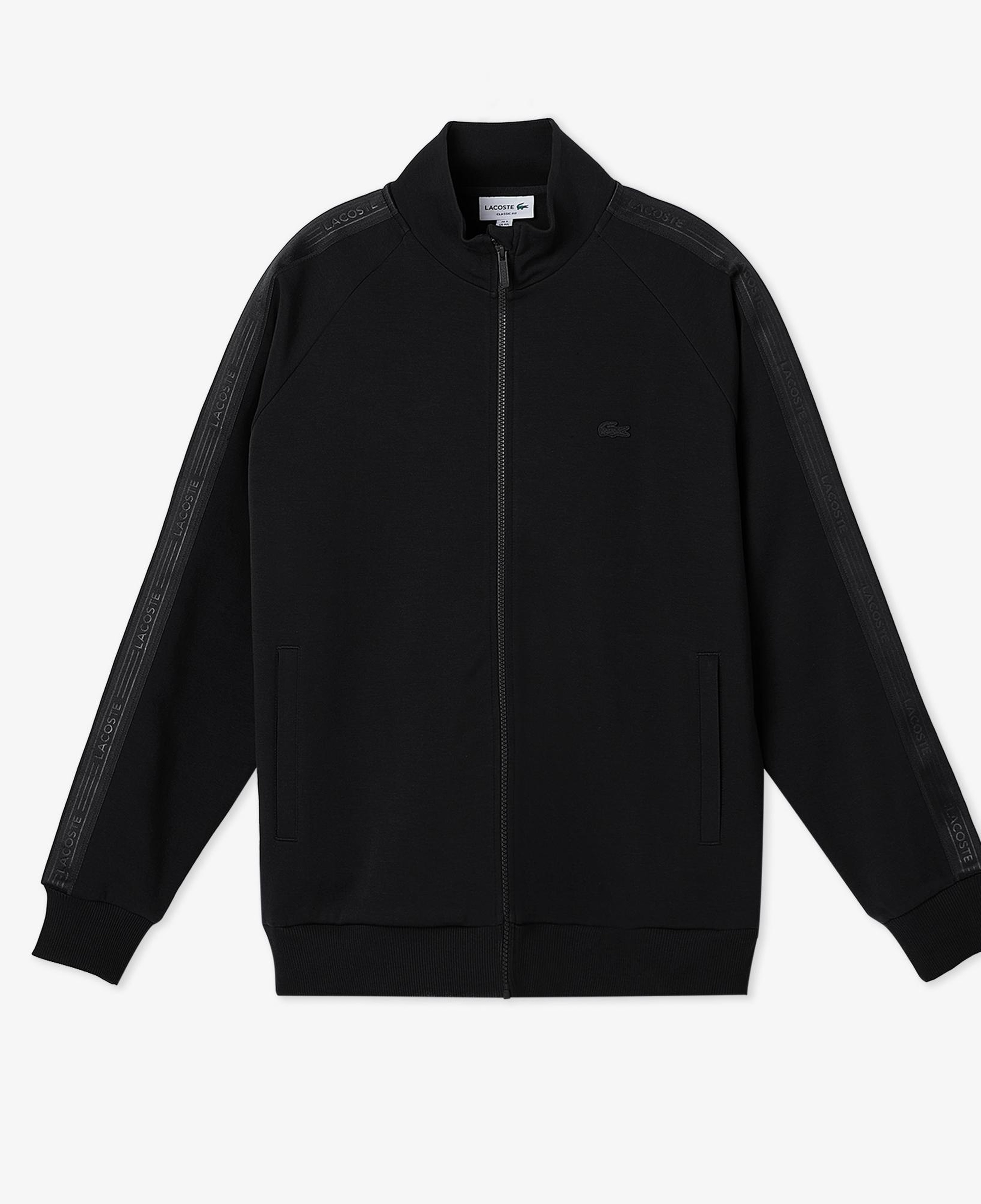 Erkek Classic Fit Dik Yaka Siyah Sweatshirt